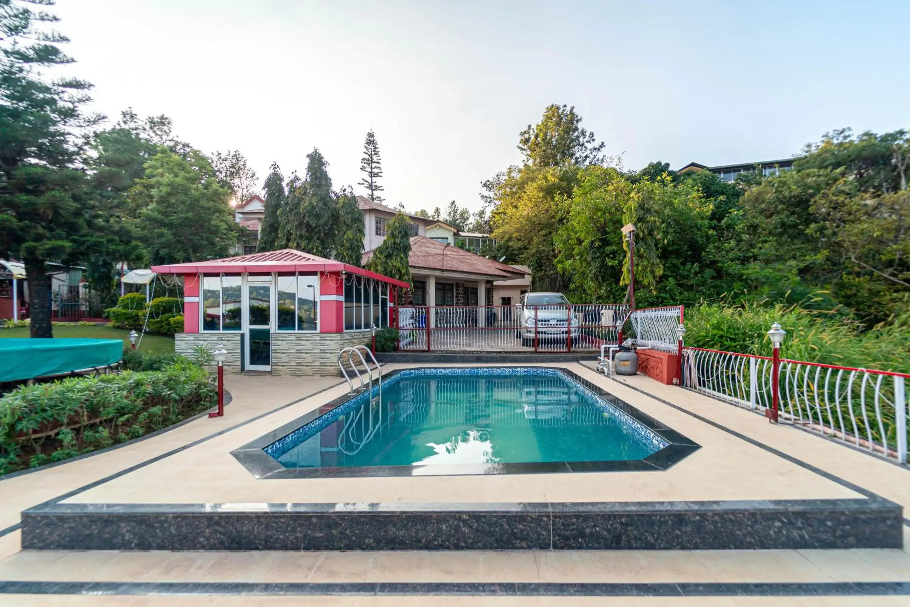 Swimming pool in Treebo Raval Resort with Valley View Swimming pool in Treebo Raval Resort with Valley View