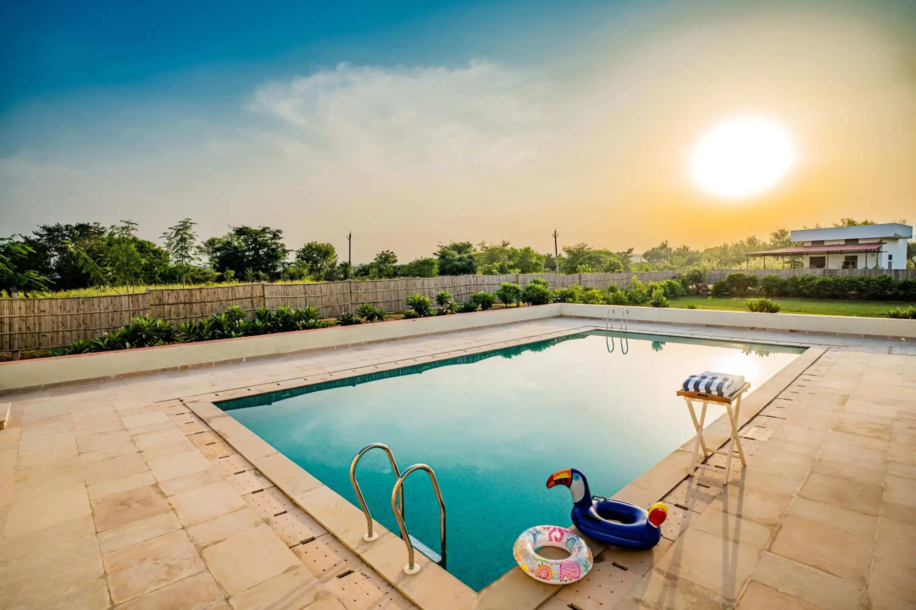 Pool view in Guldaar Sariska - A luxury Forest Resort Pool view in Guldaar Sariska - A luxury Forest Resort
