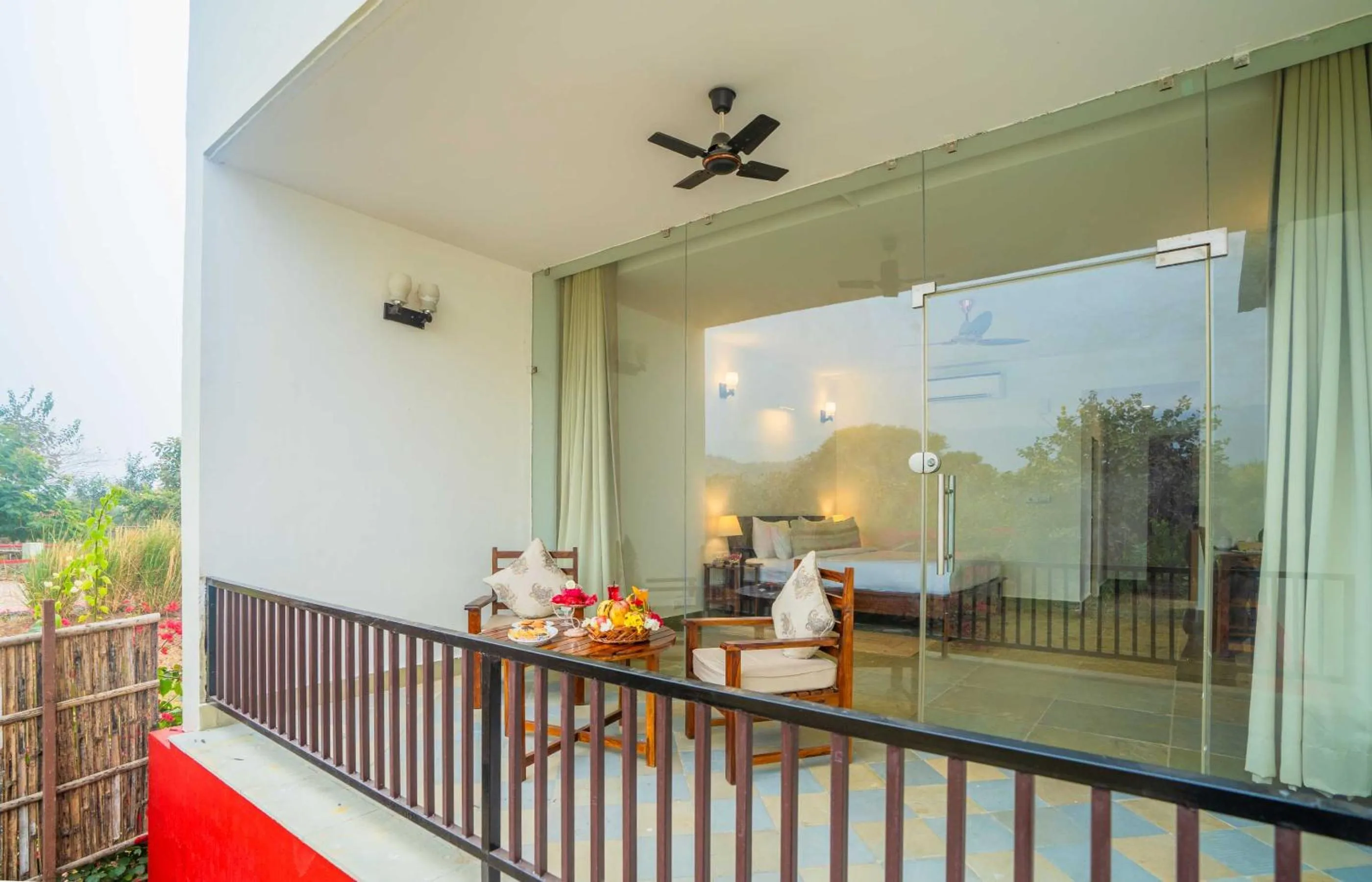 Balcony/Terrace in Guldaar Sariska - A luxury Forest Resort