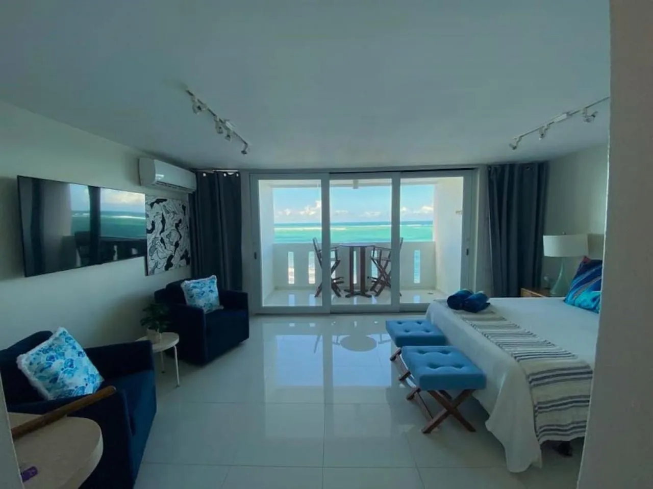 View (from property/room), Bed in KASA Terrace Studio Breathtaking Ocean Views