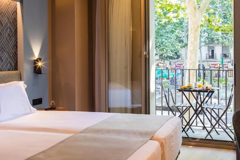 Landmark view, Bed in Abba Rambla Hotel