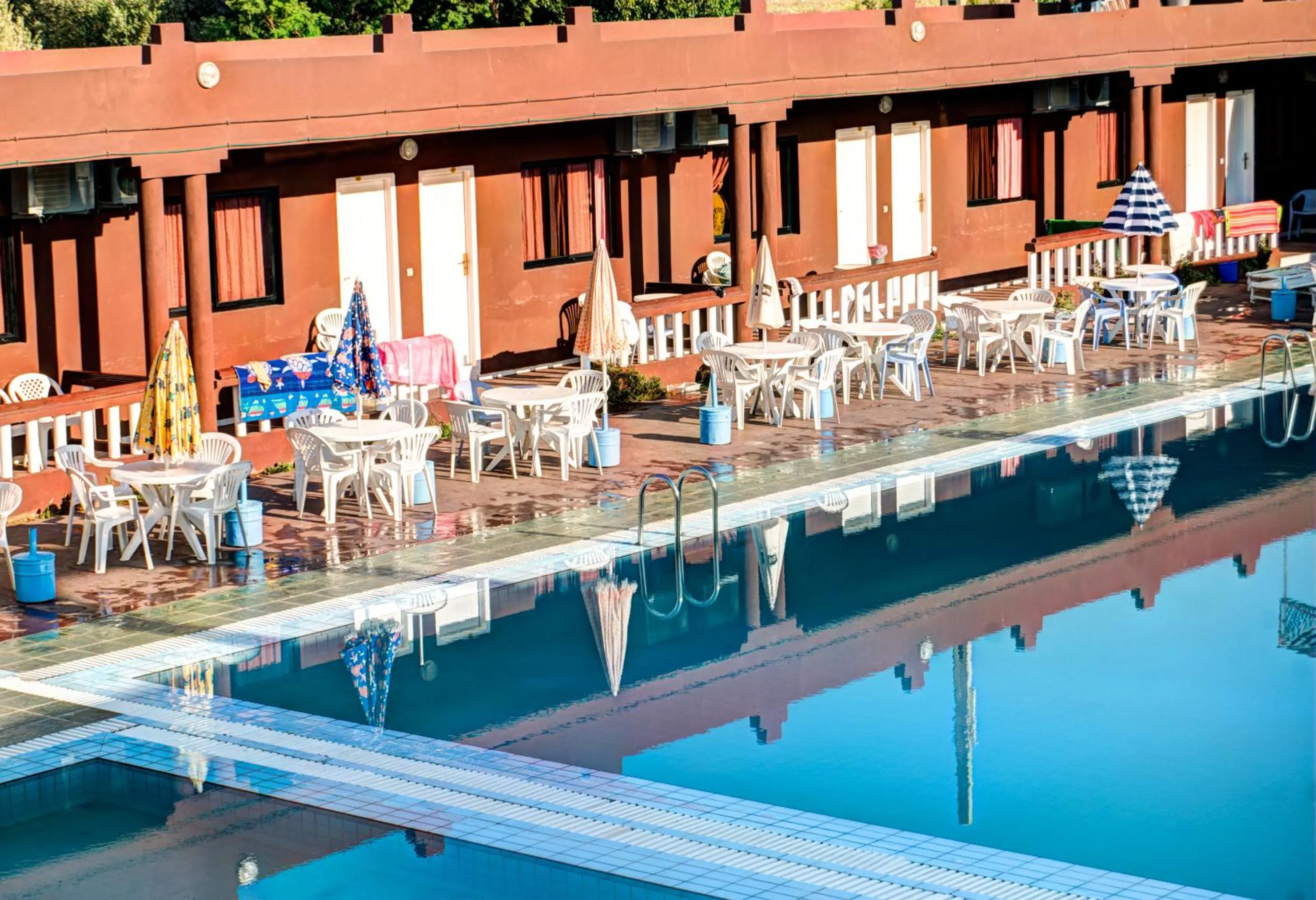 Pool view in Hôtel Briech & Spa