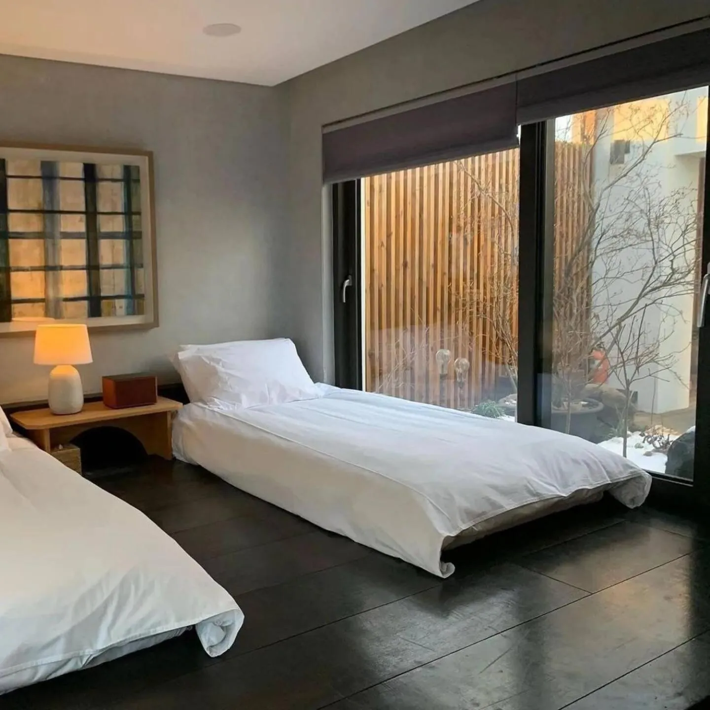 Bed in Scenery after Rain