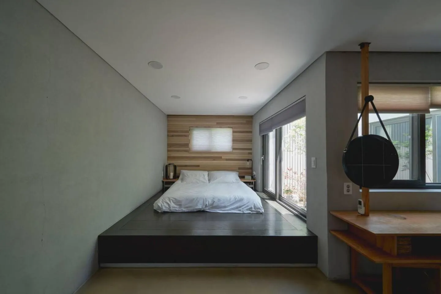 Bed in Scenery after Rain