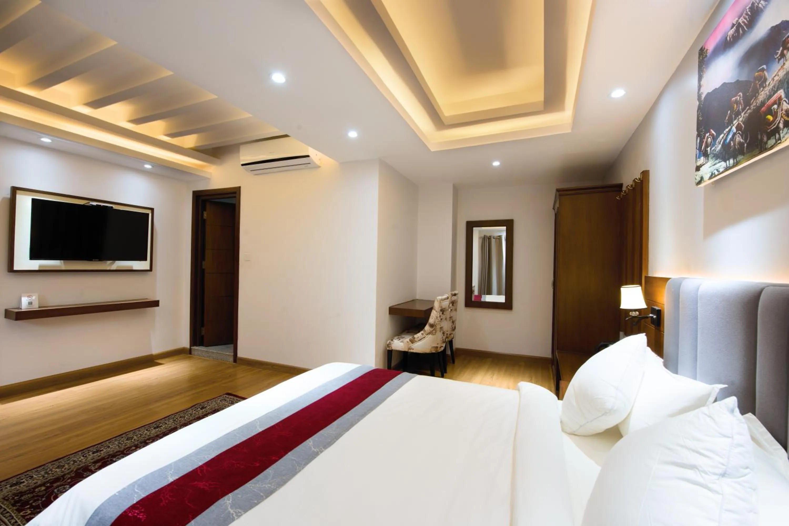 Bed in Hotel Ama-La, Thamel, Kathmandu