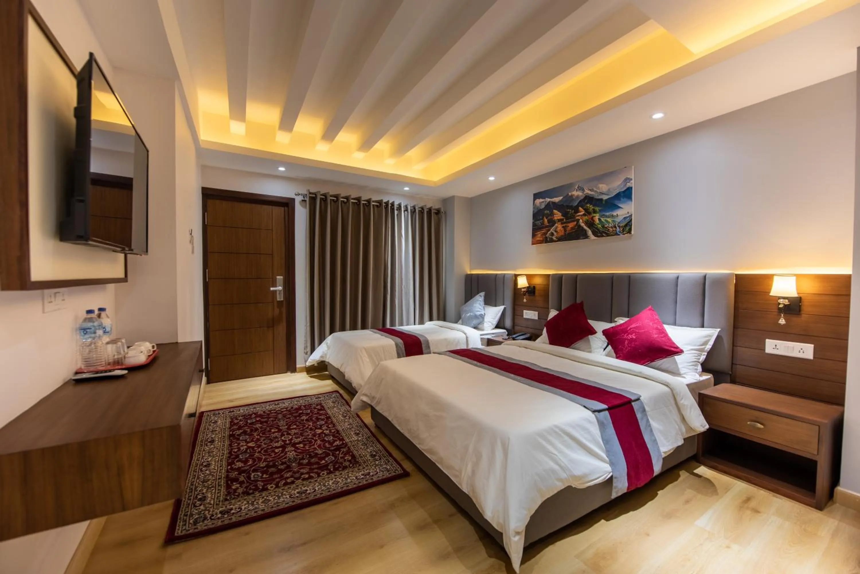 Bed in Hotel Ama-La, Thamel, Kathmandu