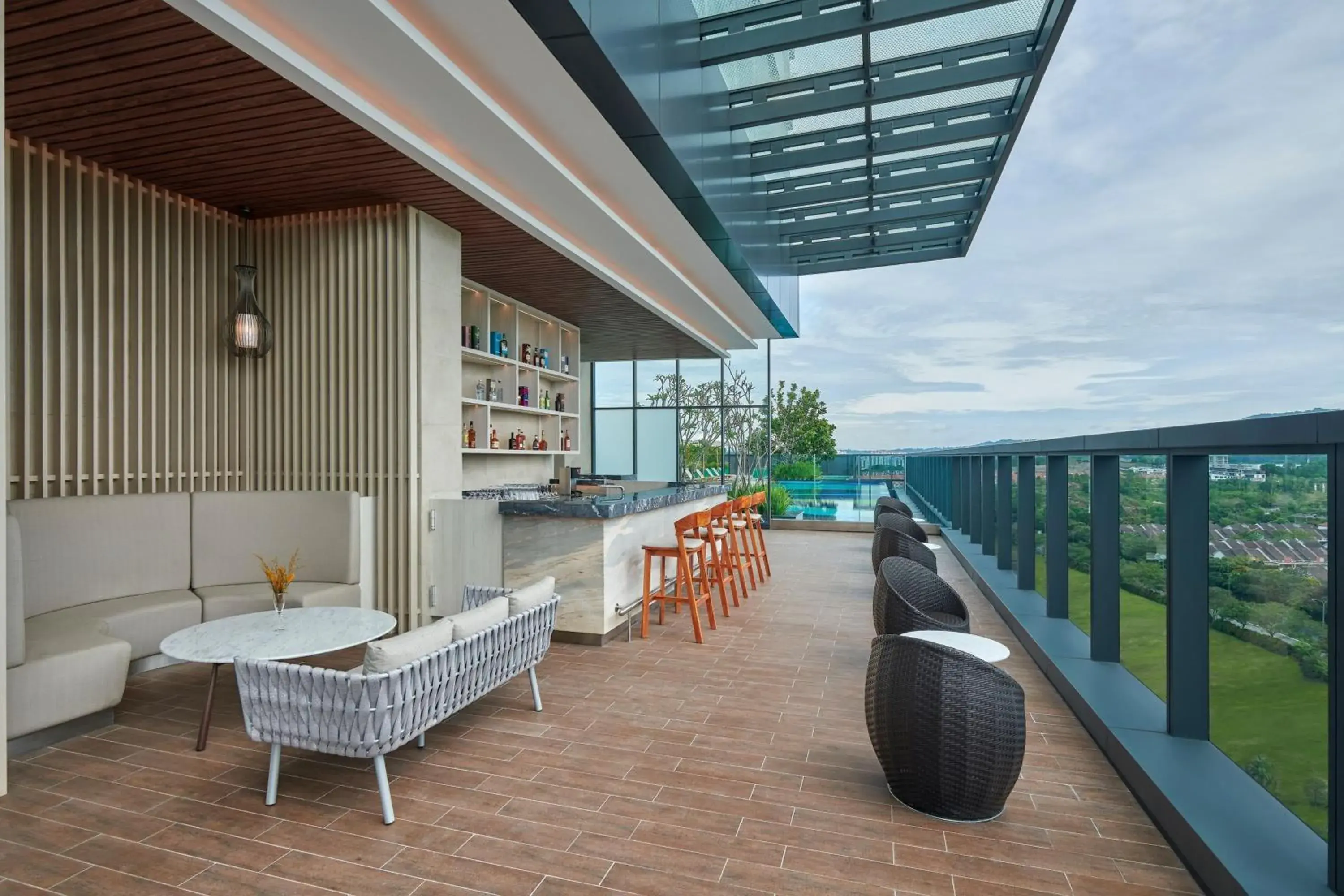 Swimming pool, Balcony/Terrace in Courtyard by Marriott Setia Alam