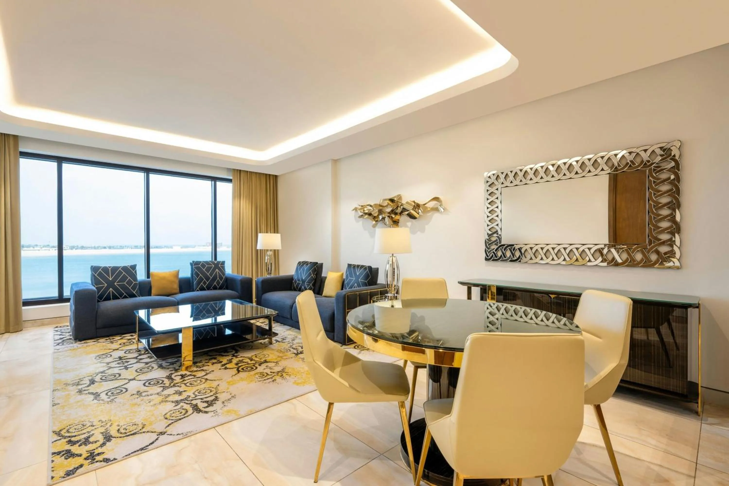 Living room in Agora, Doha, Autograph Collection