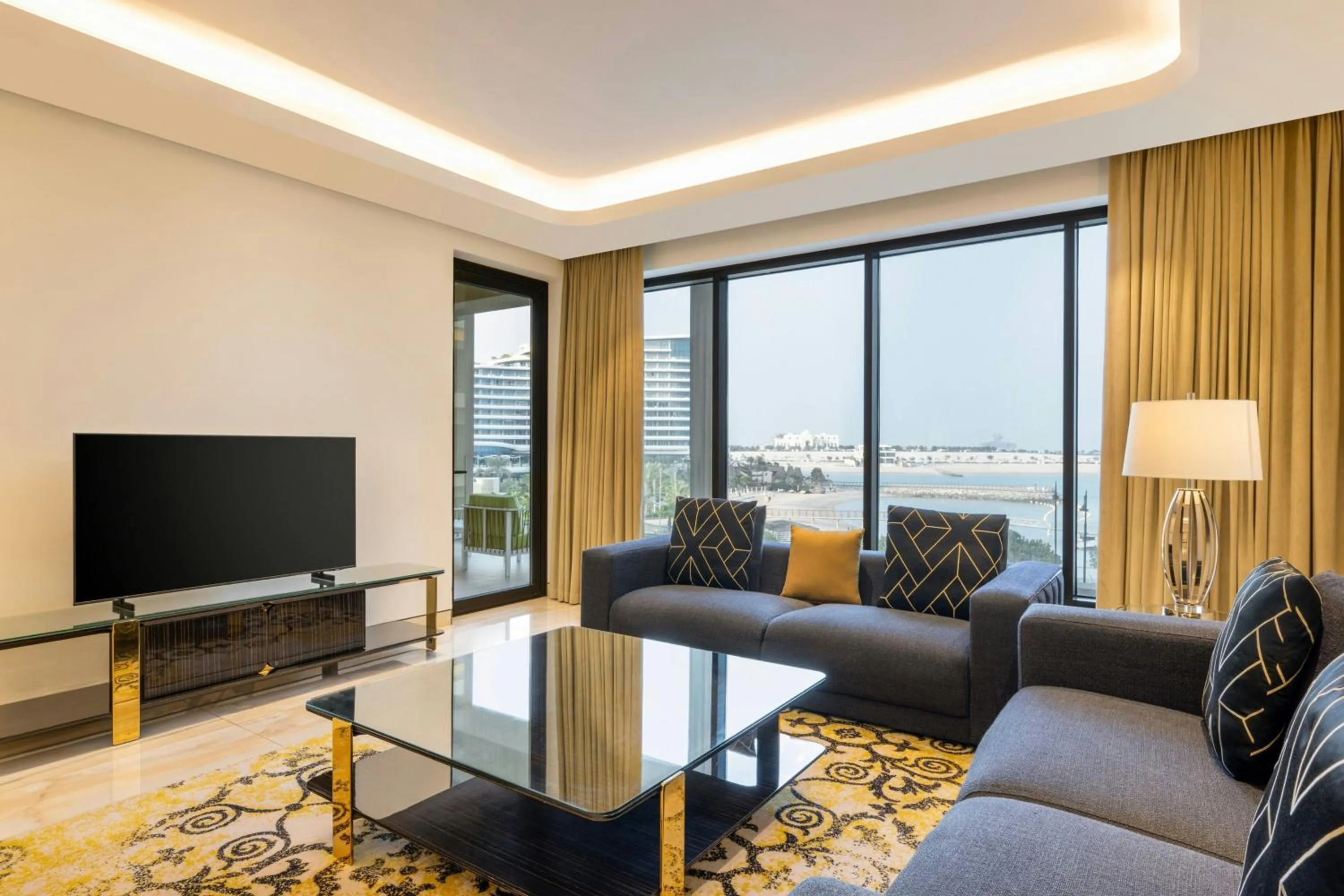 Living room in Agora, Doha, Autograph Collection