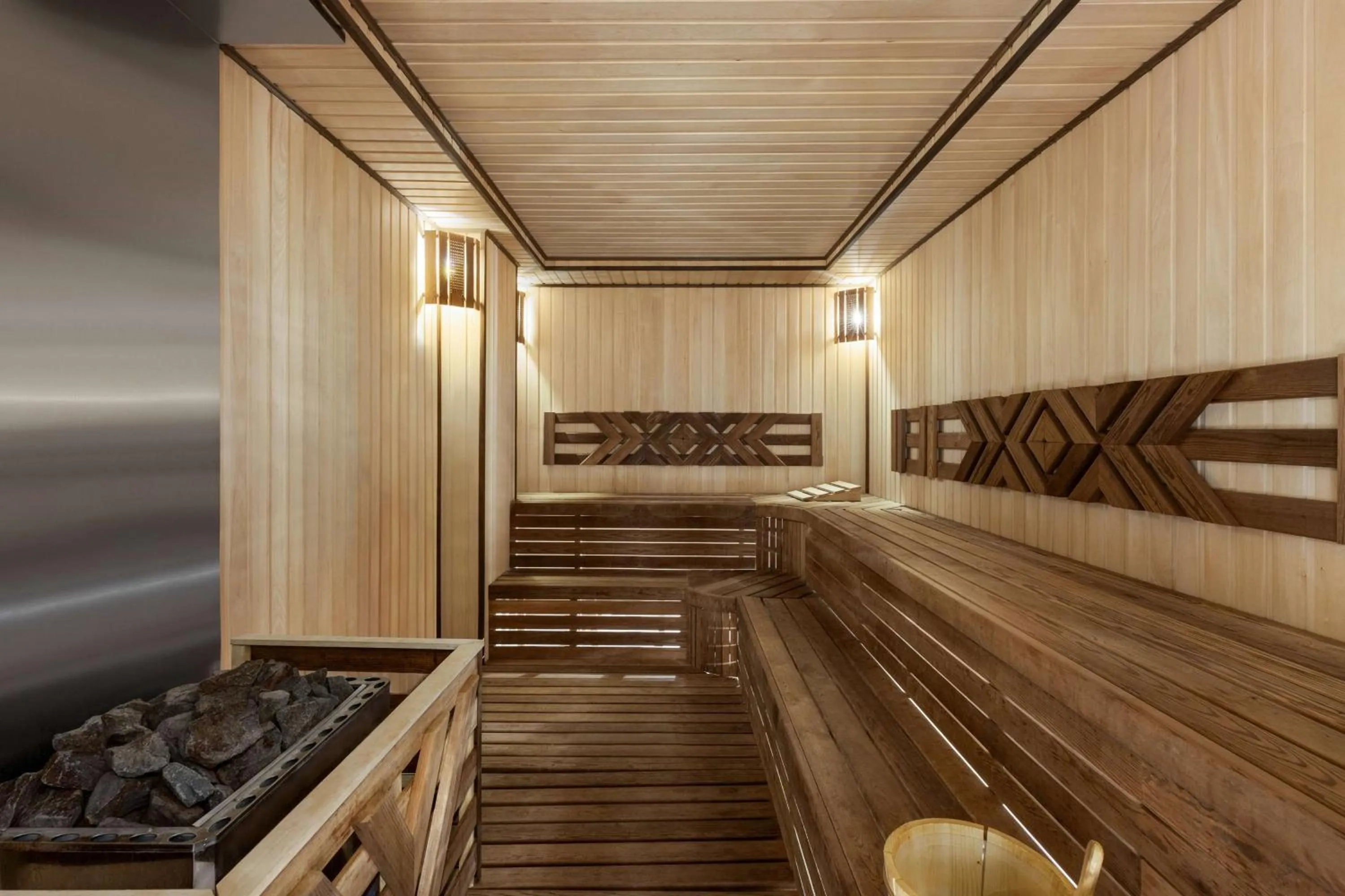 Sauna in Wyndham Garden Baku