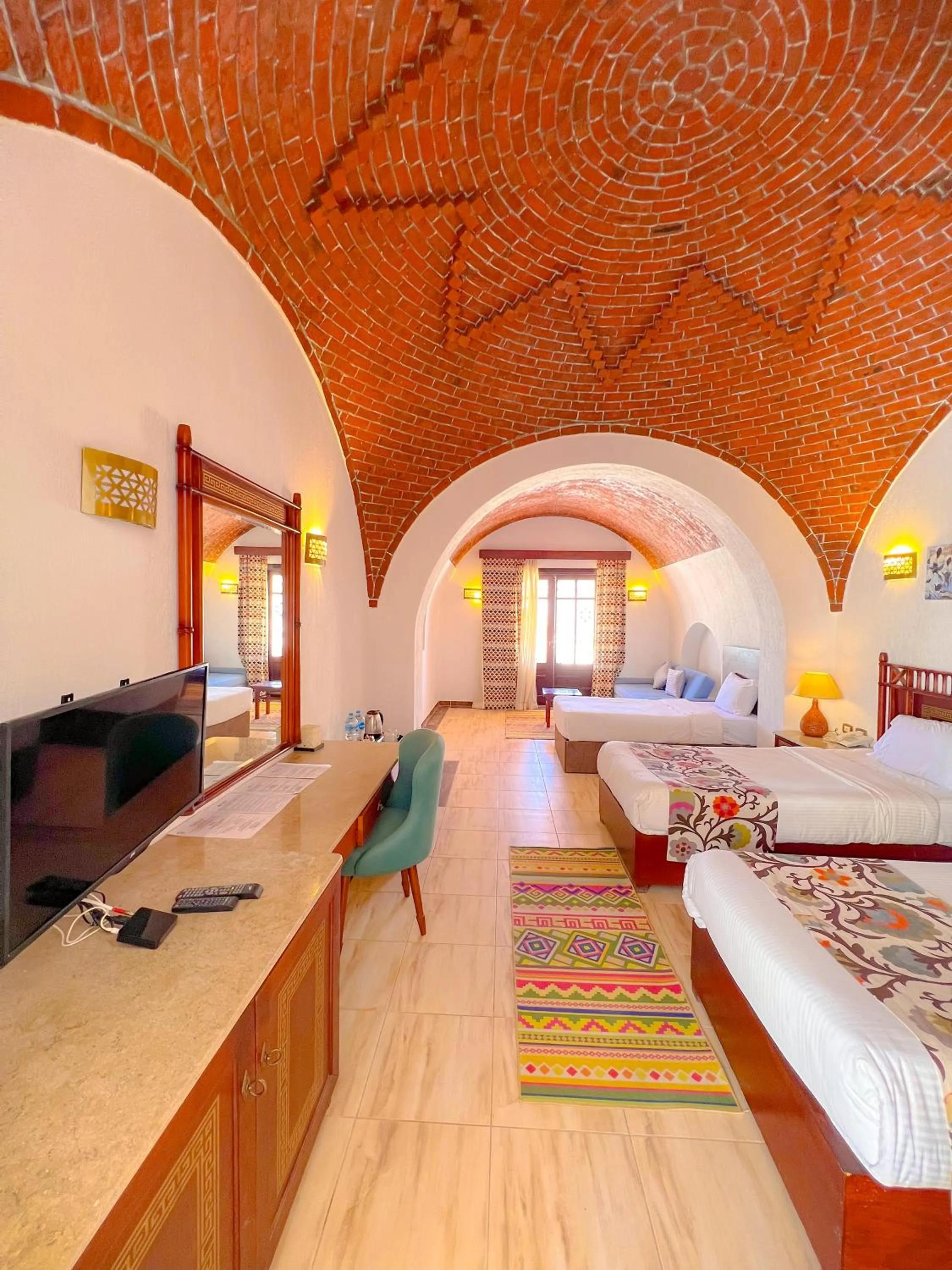 Bedroom, Bed in Beach safari nubian resort