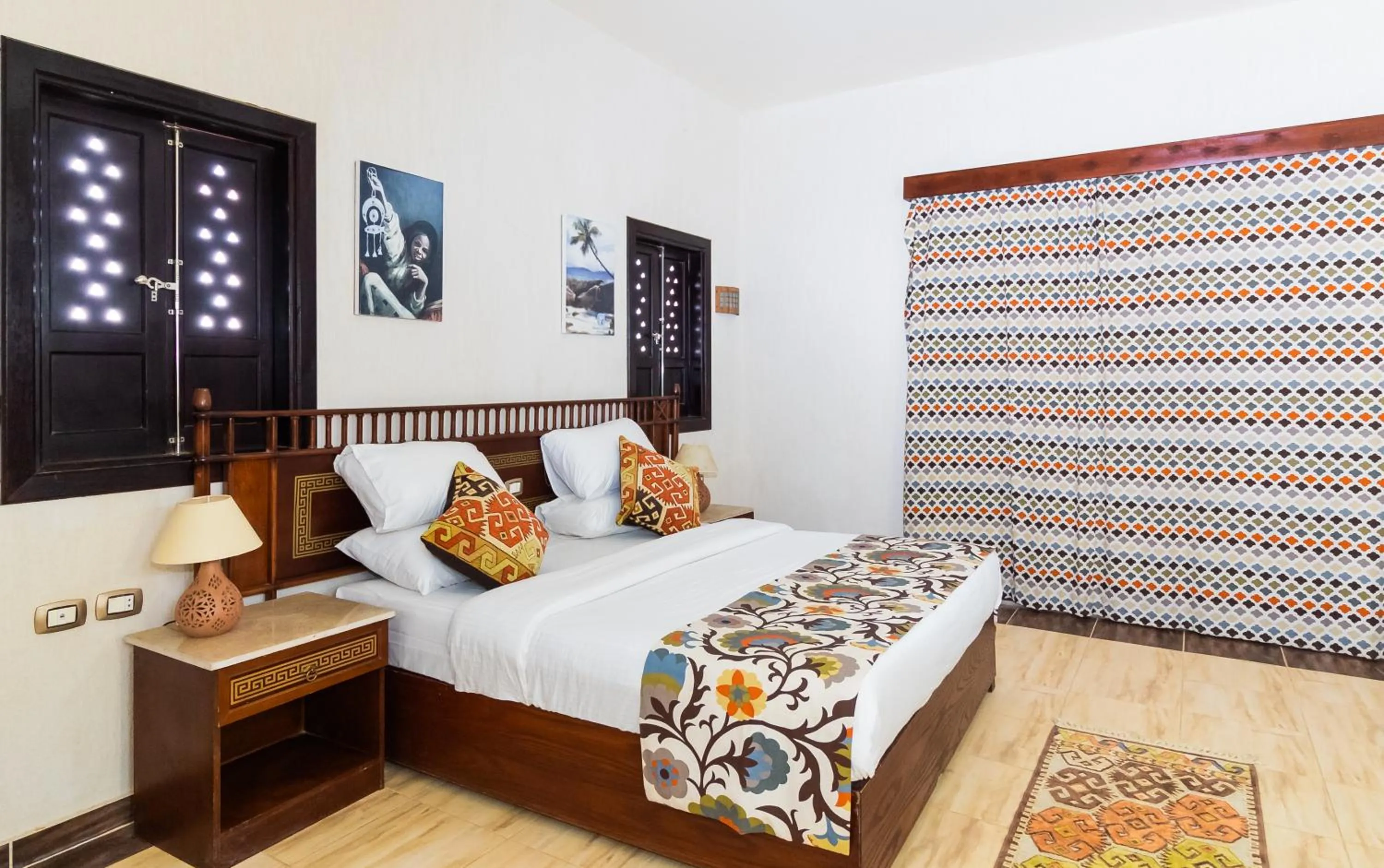 Bed in Beach safari nubian resort