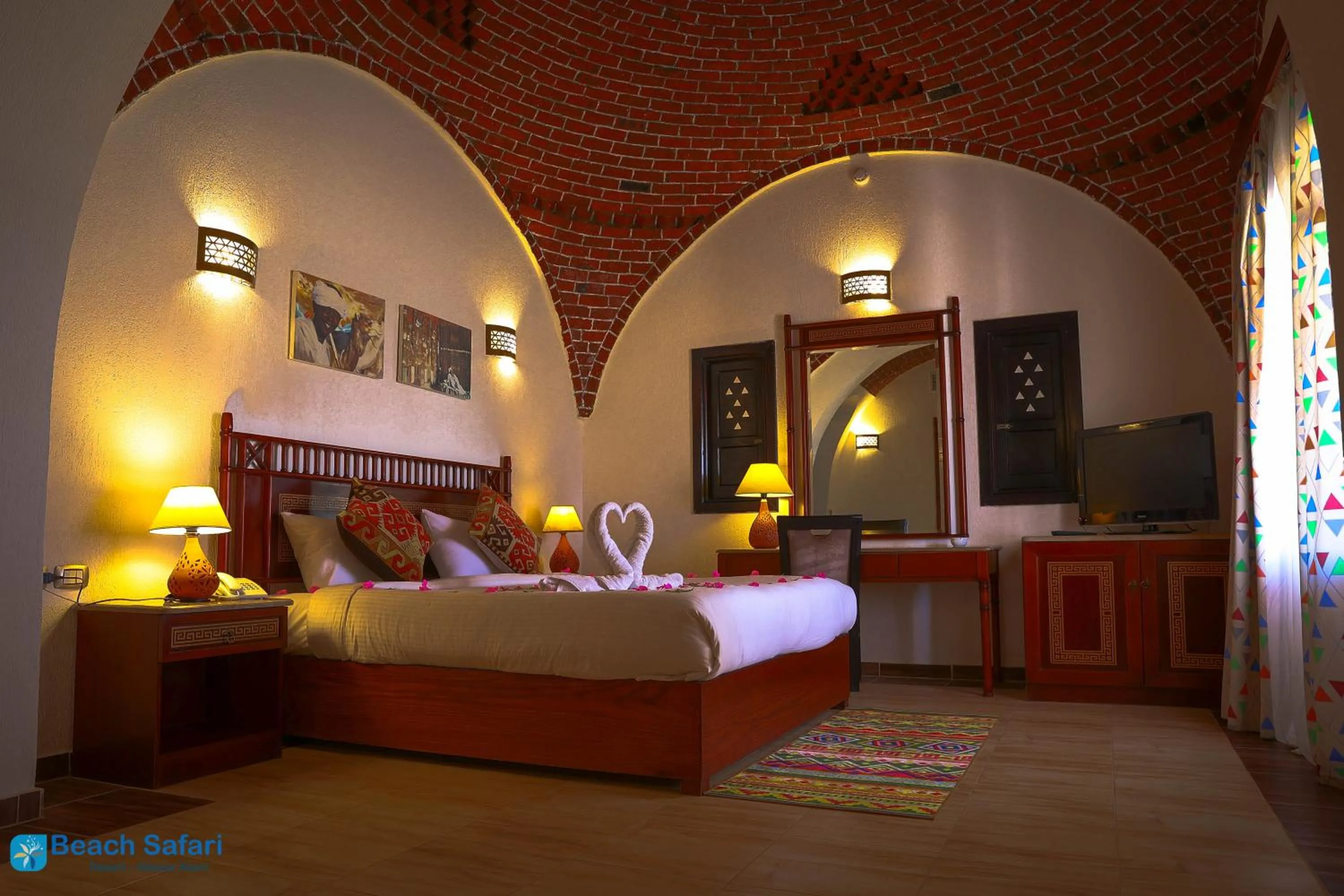 View (from property/room), Bed in Beach safari nubian resort