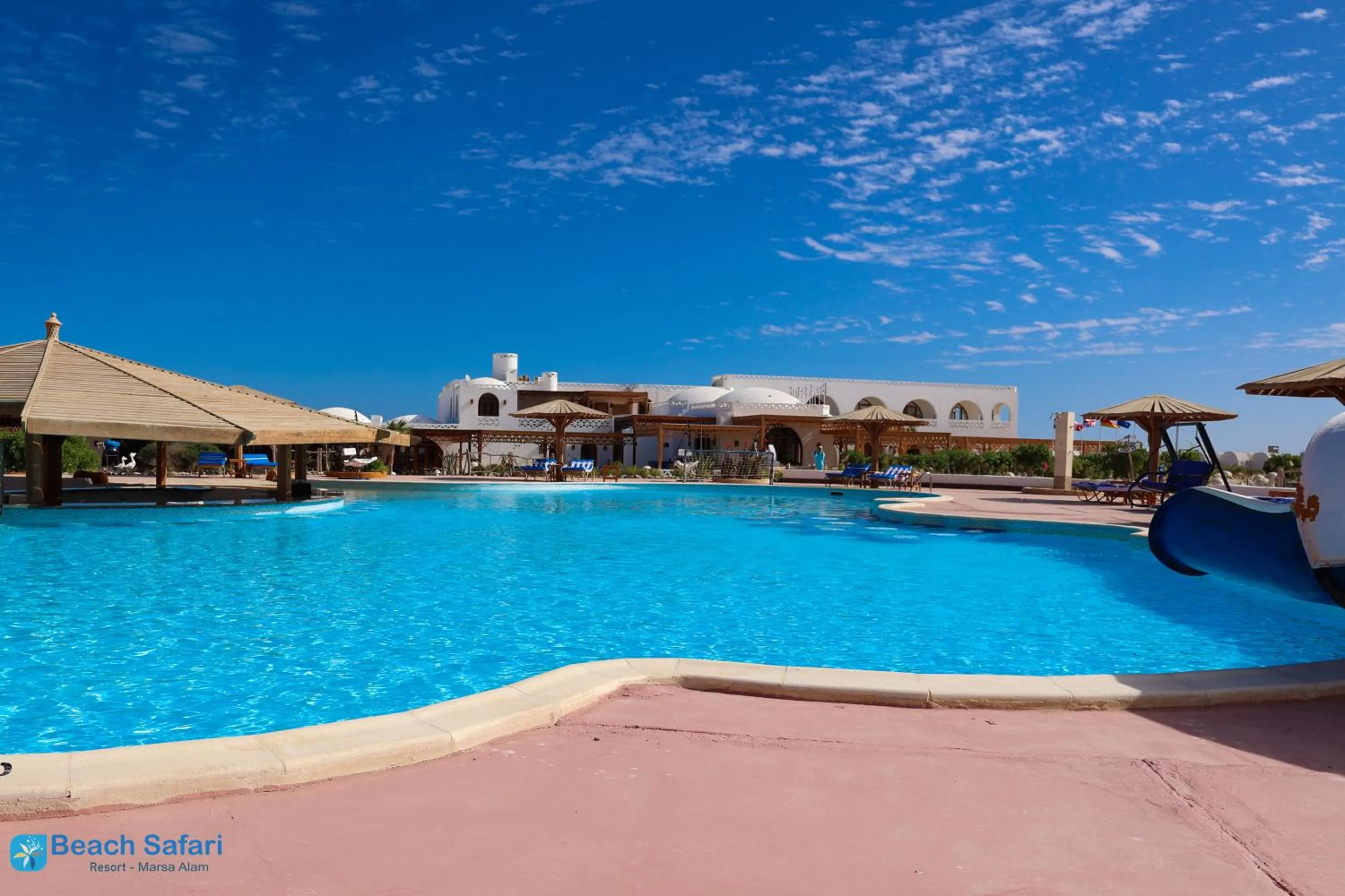 Pool view in Beach safari nubian resort