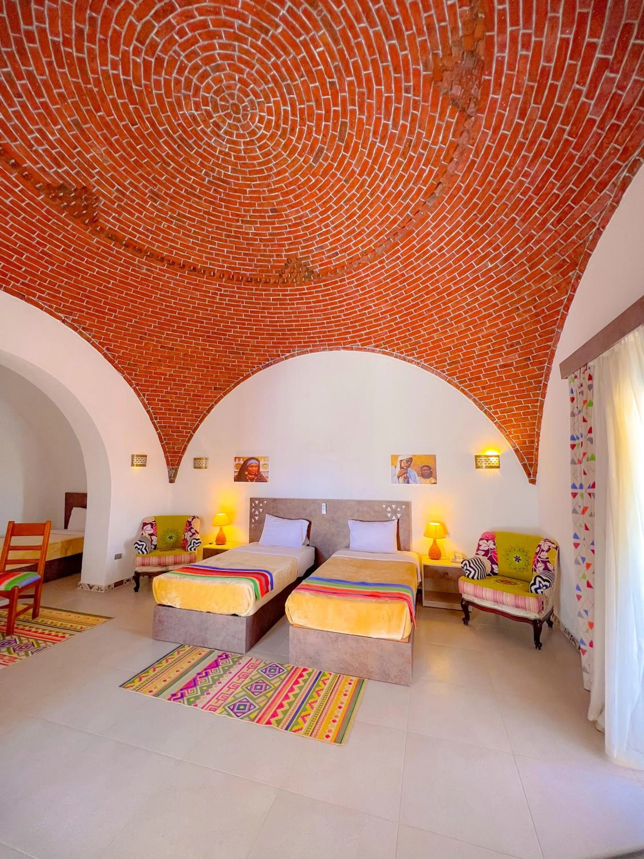 Bedroom, Bed in Beach safari nubian resort