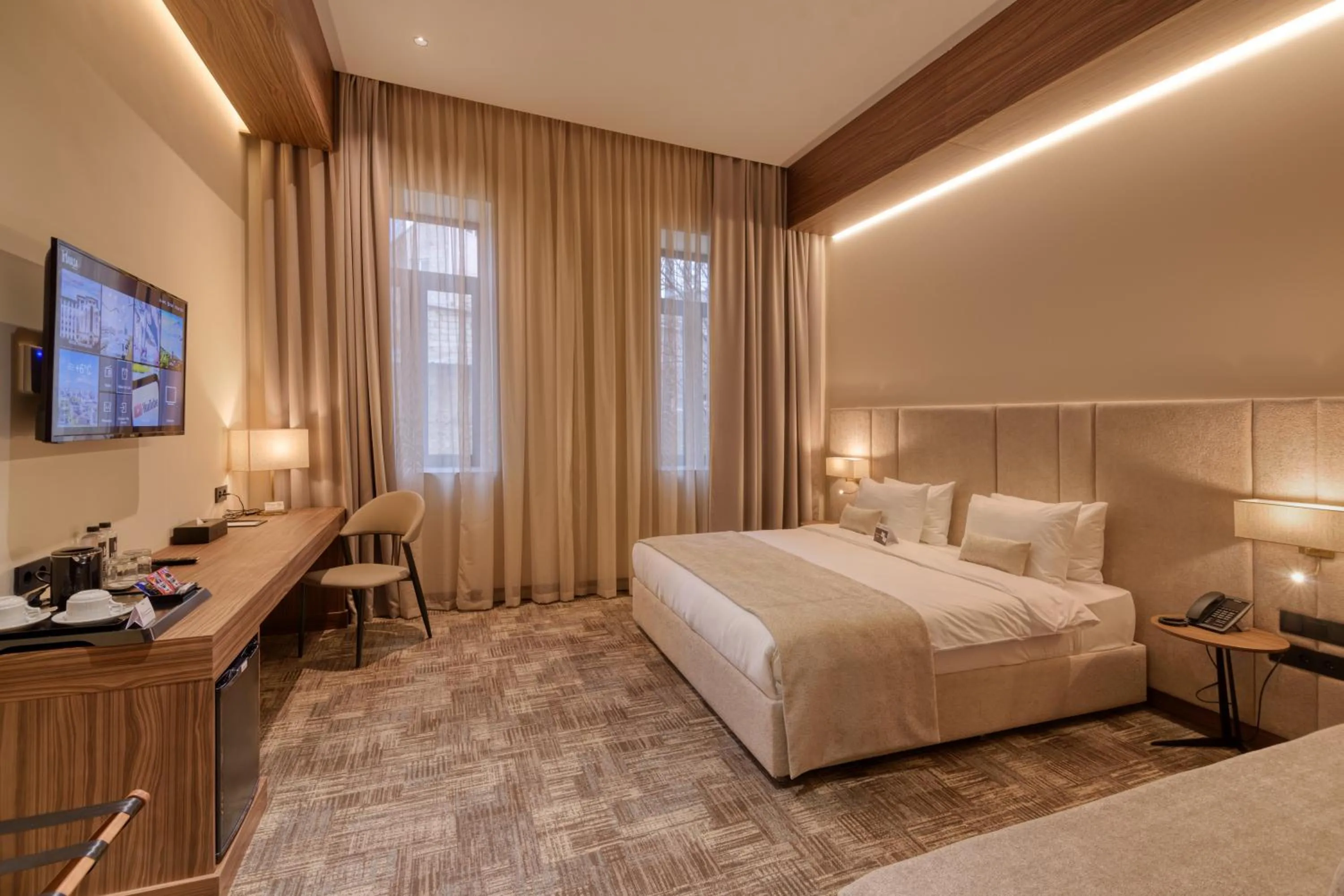 Bed in Hayasa Hotel Yerevan