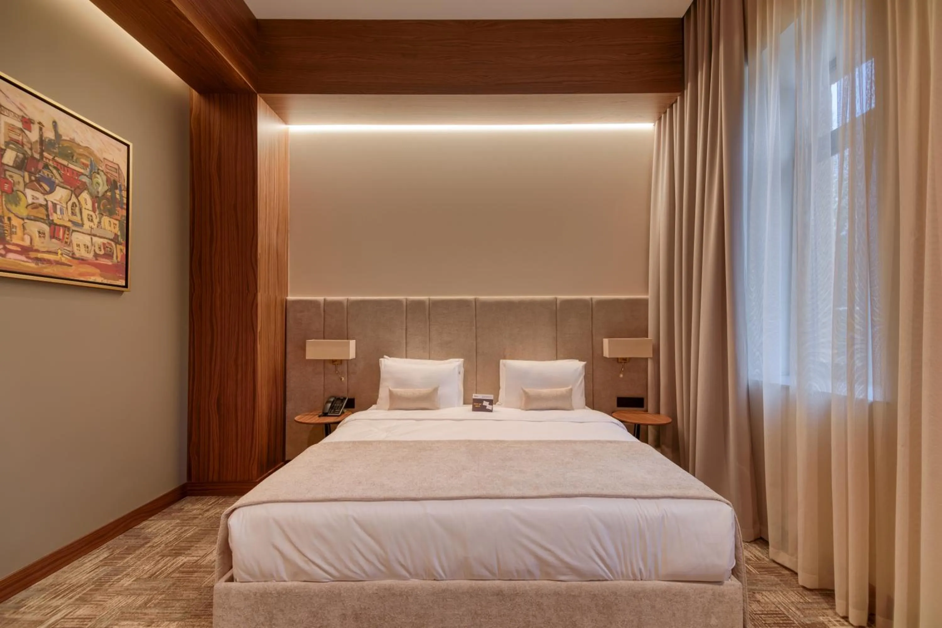 Bed in Hayasa Hotel Yerevan