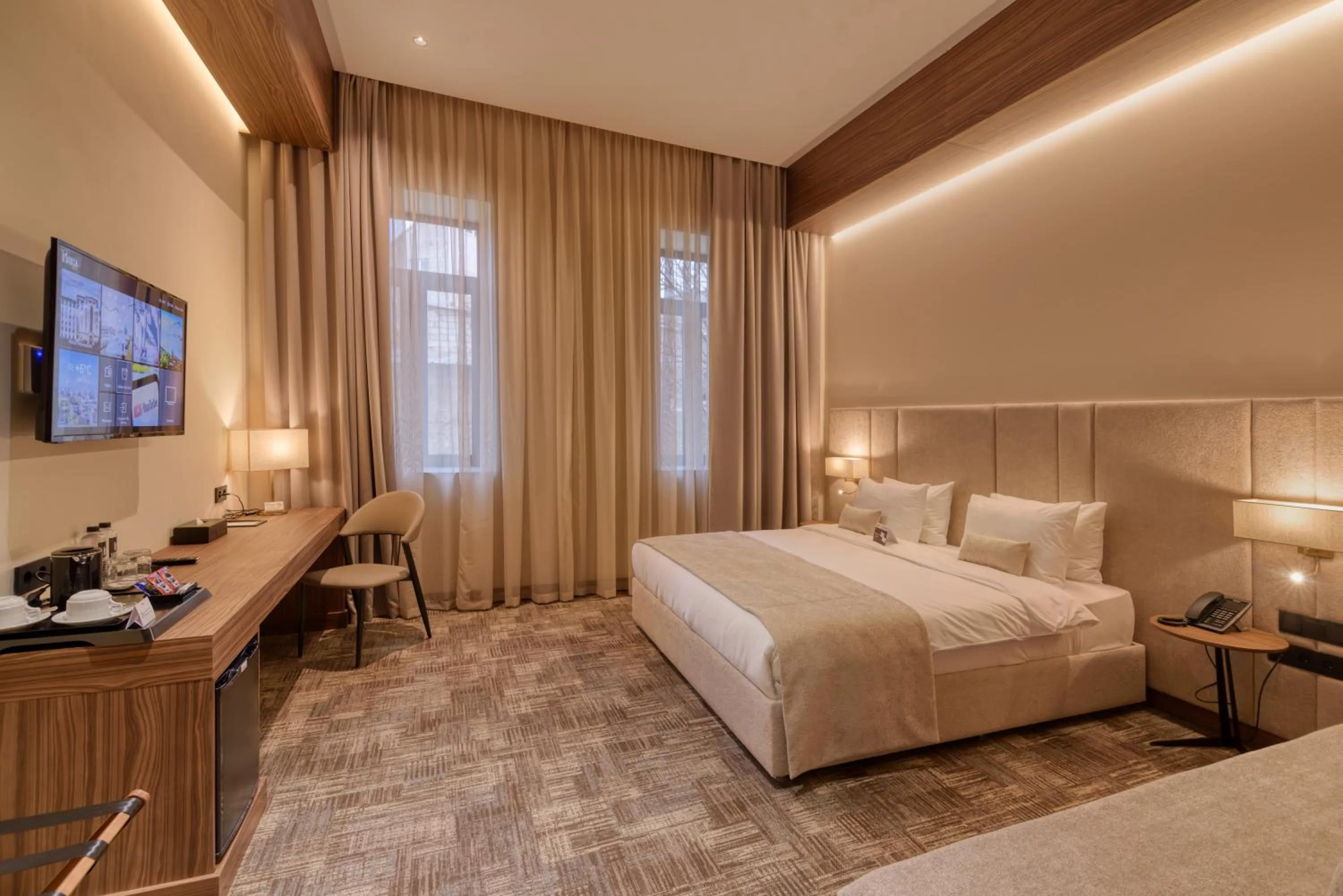 Bed in Hayasa Hotel Yerevan