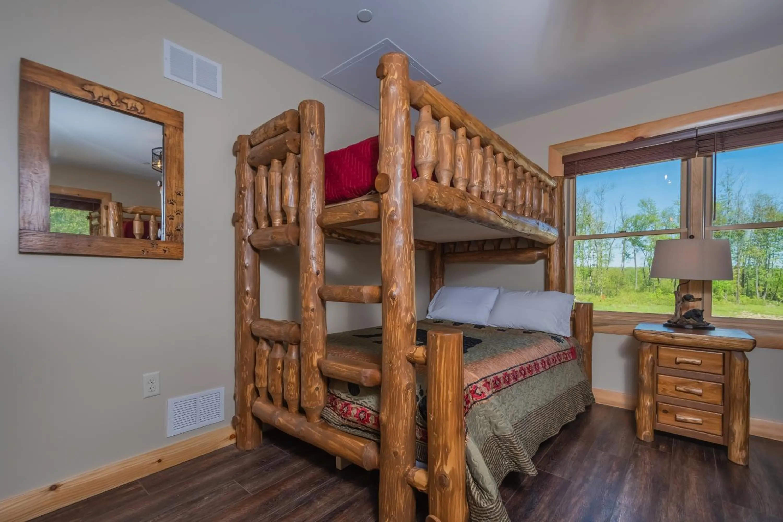 Property building, Bed in CJs Mountain Lodge