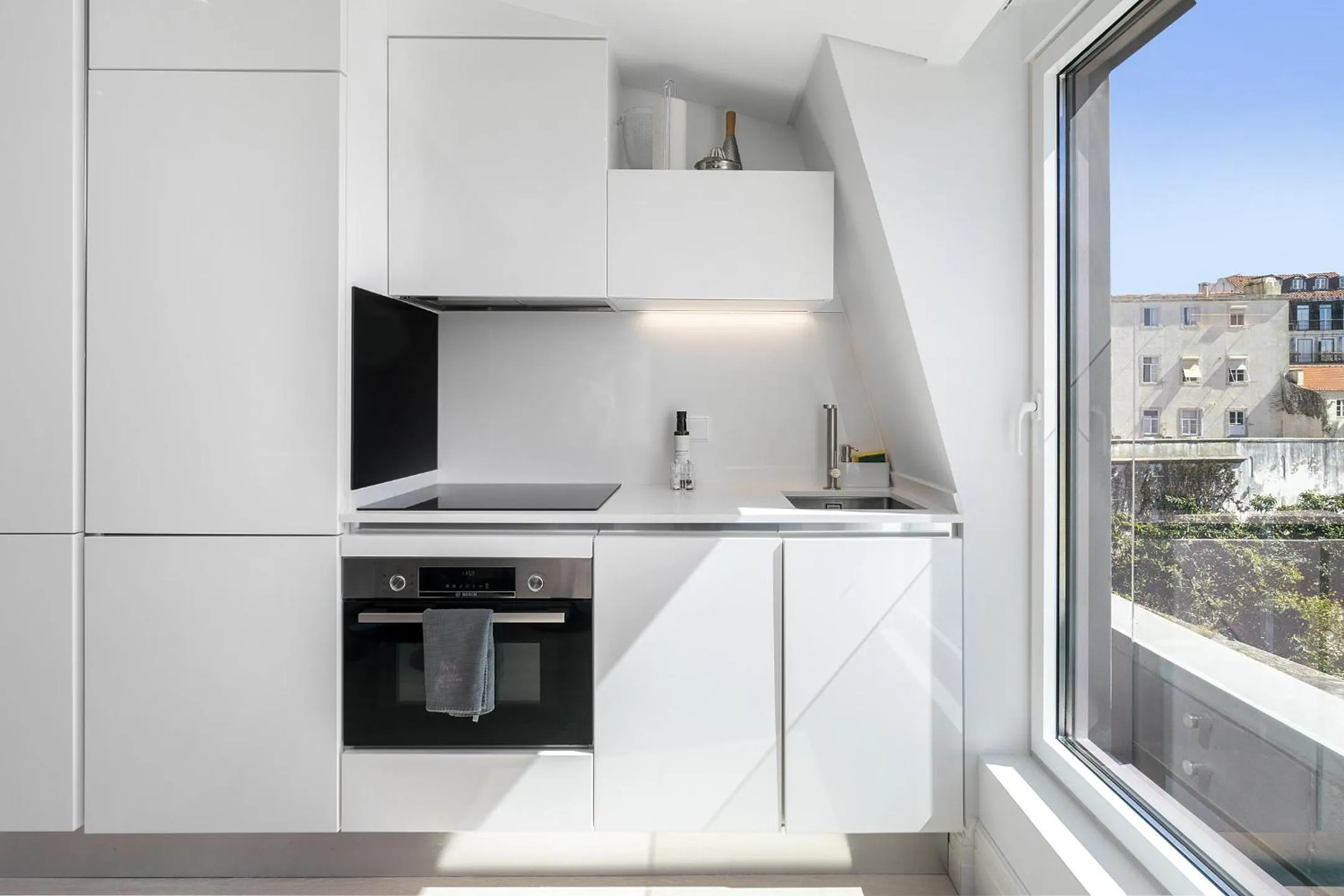Kitchen or kitchenette in Les Deux Mariettes Apartments & Suites