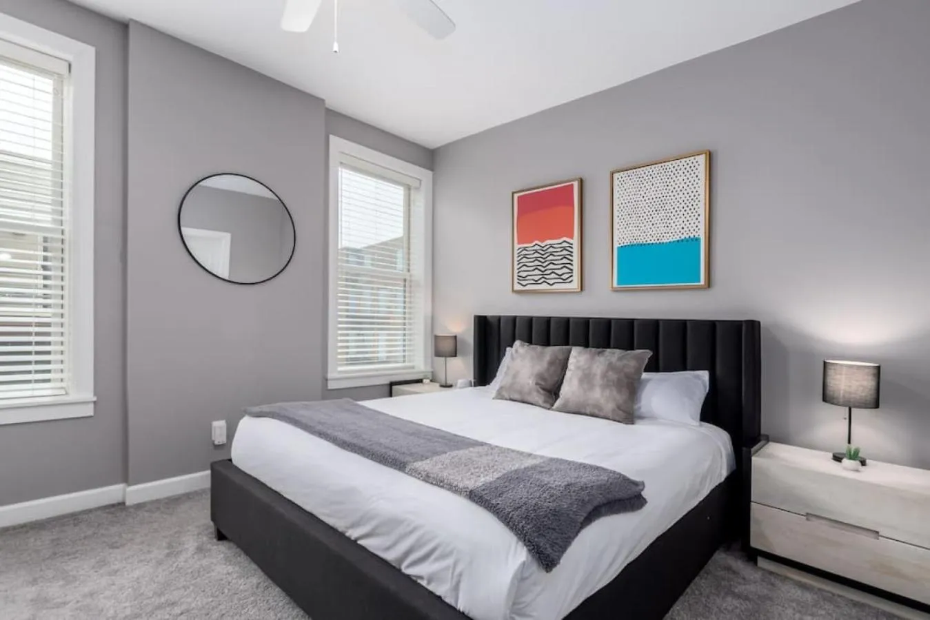 Bedroom, Bed in Soaring 2-Bedroom Parkside Loft Walkable to it All