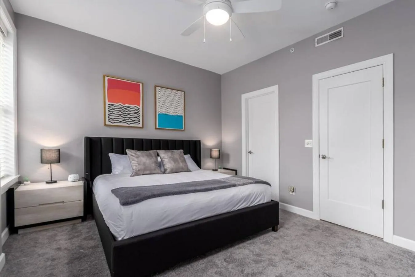 Bedroom, Bed in Soaring 2-Bedroom Parkside Loft Walkable to it All