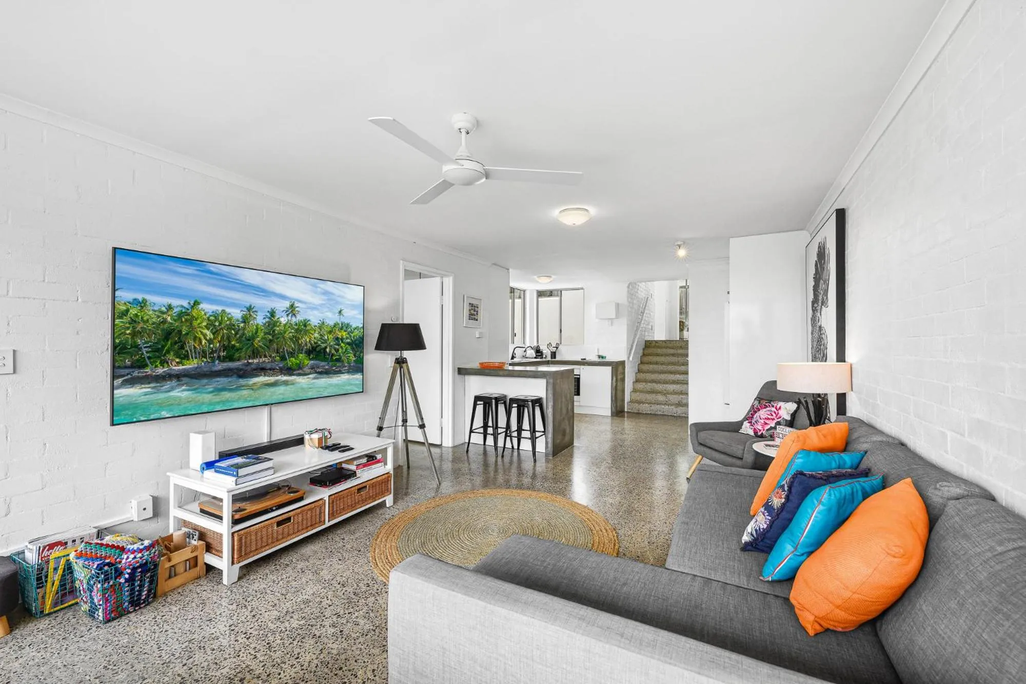 Living room in Moments from the Beach, Sunrise Beach