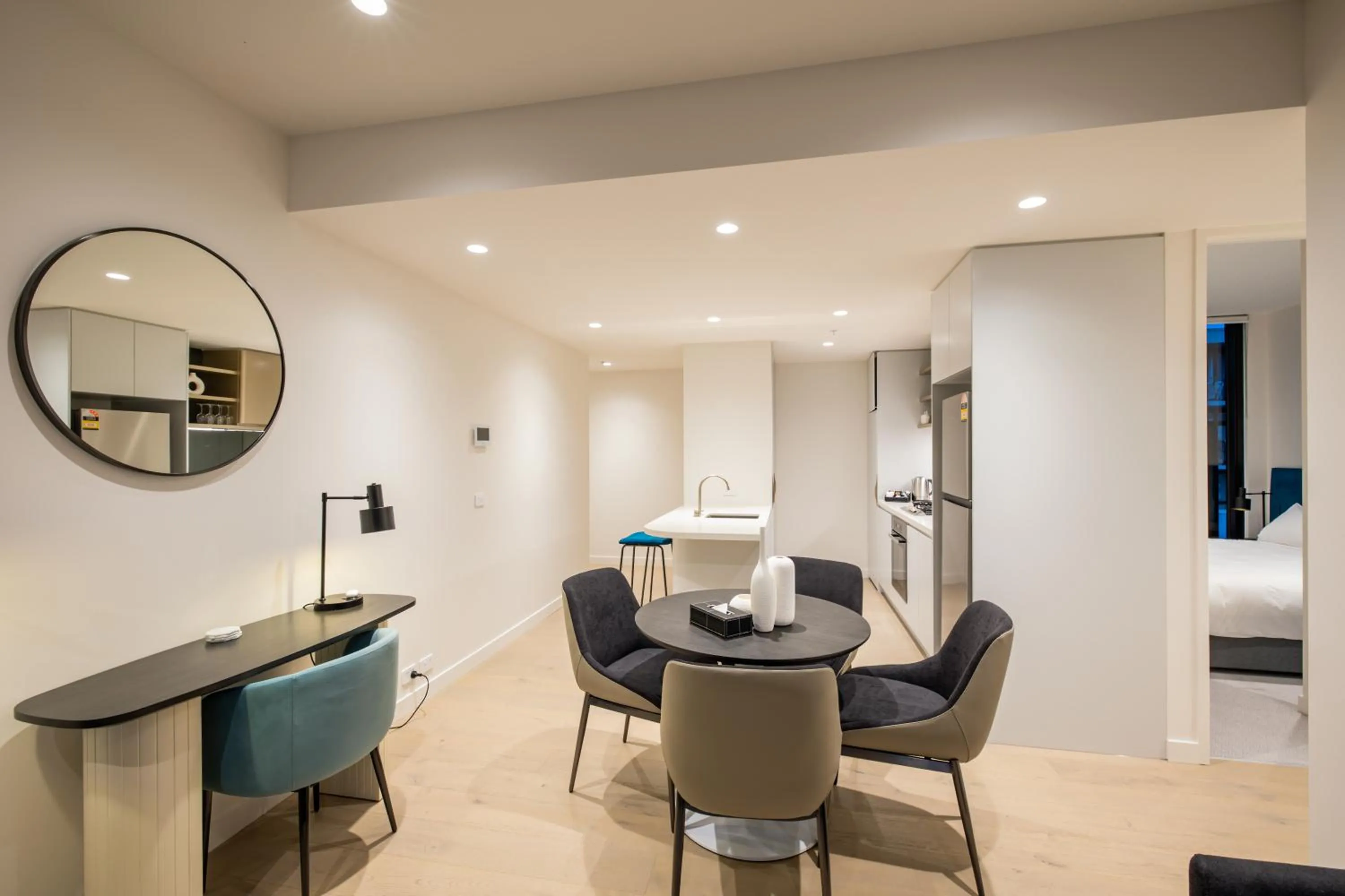 Dining area in The Marker Apartments Melbourne