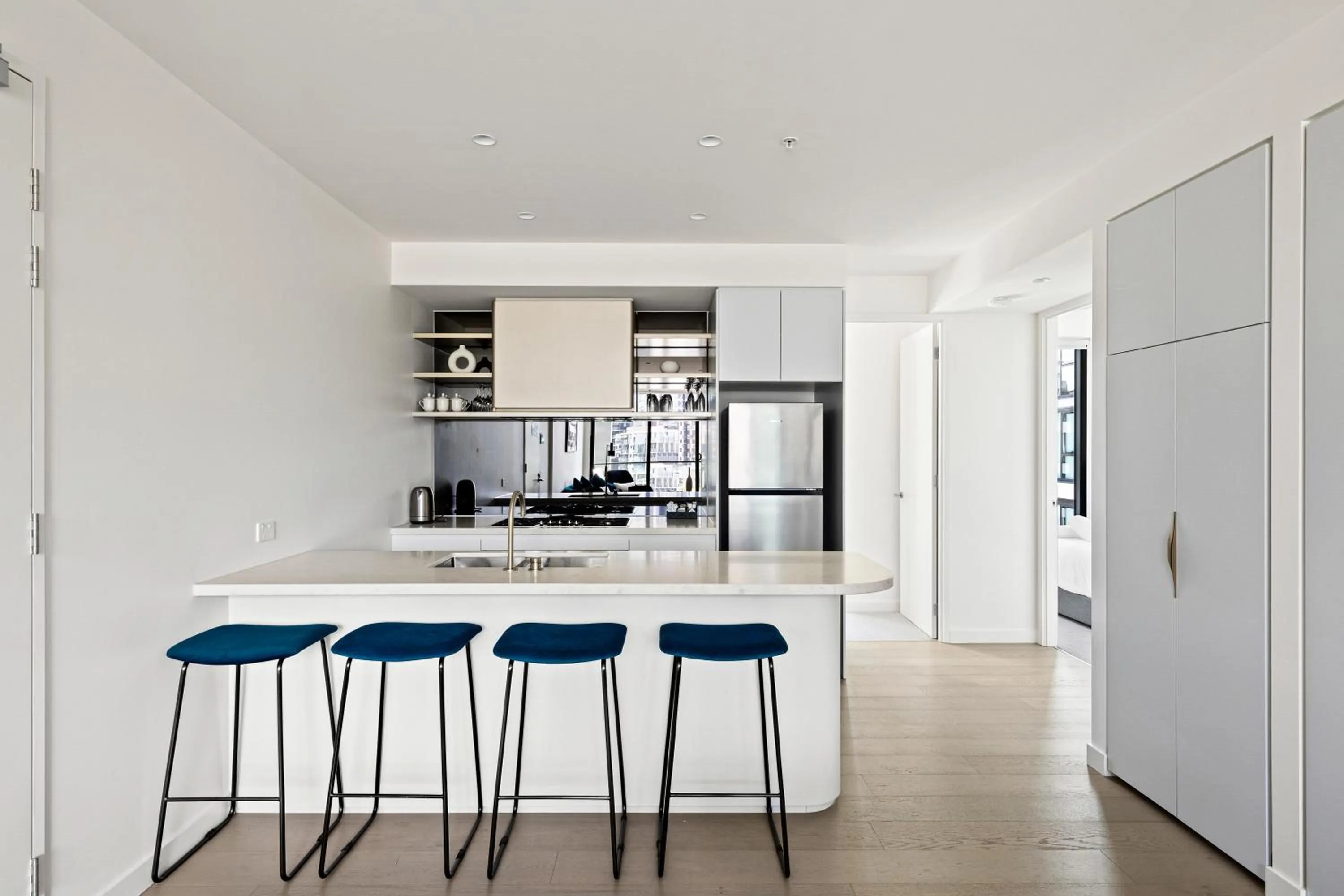 Kitchen or kitchenette in The Marker Apartments Melbourne