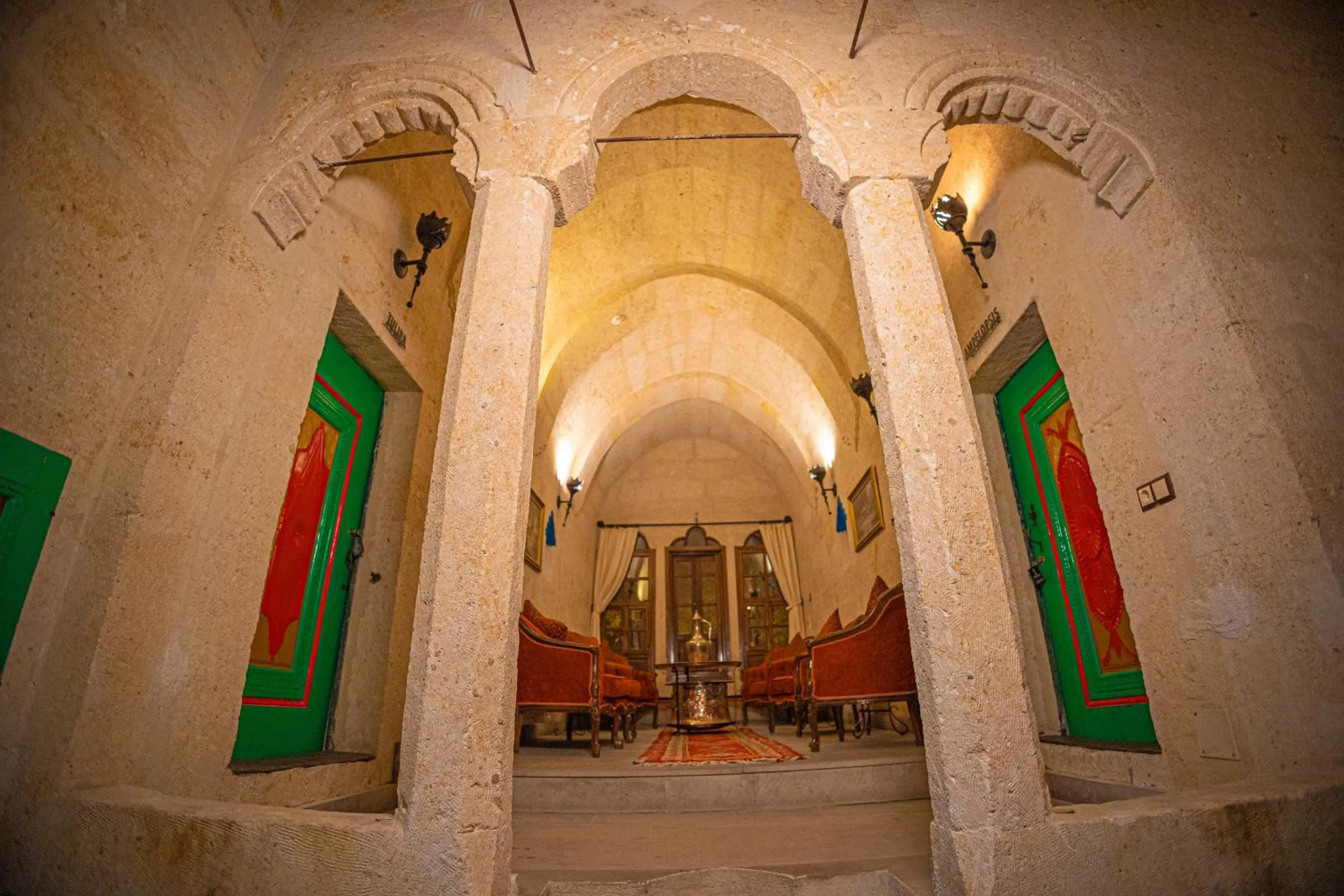 Lounge or bar in Pietra Cave Suites