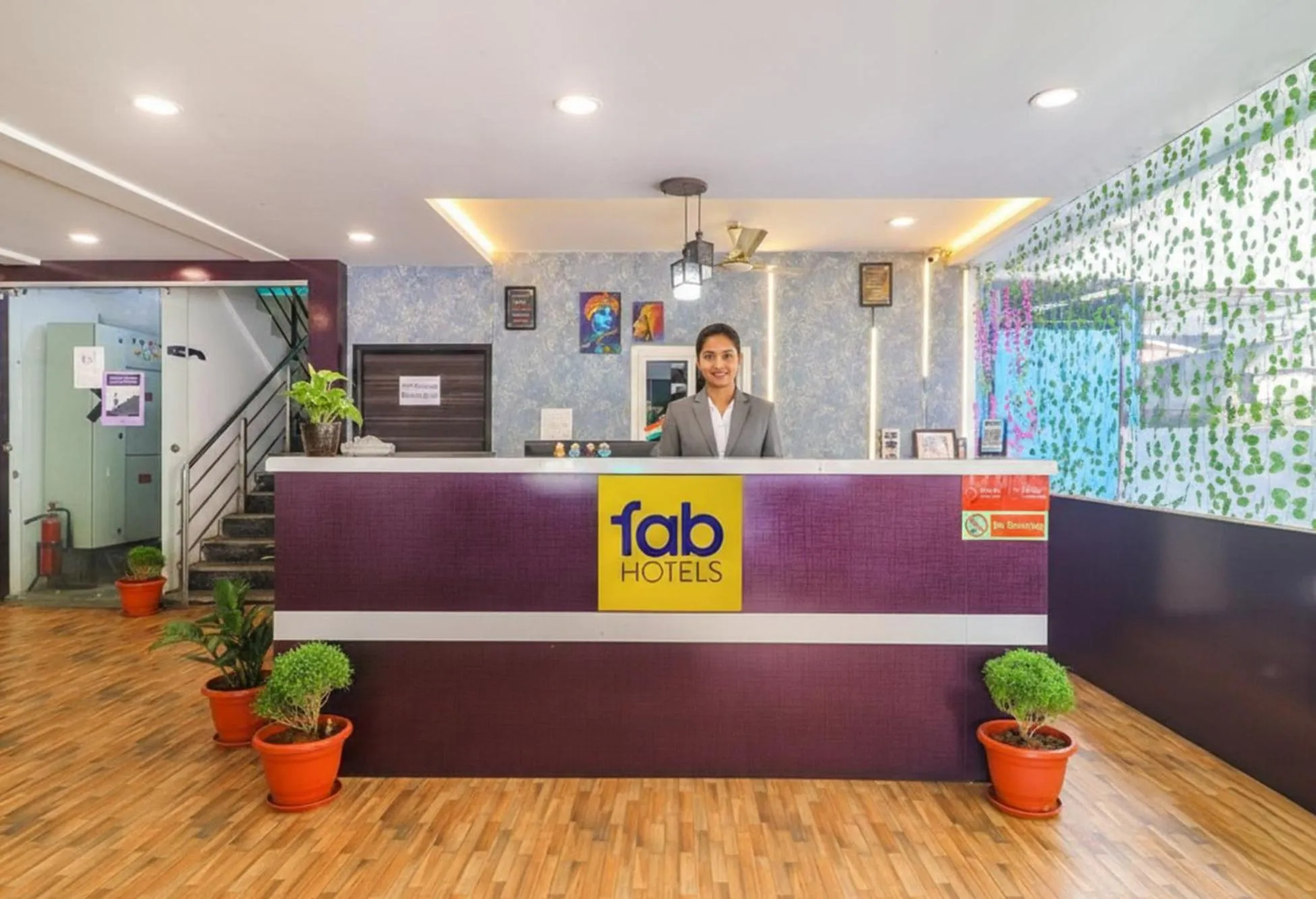Lobby or reception in FabHotel Broholic - Nr Biodiversity Complex, Gachibowli, Silpa Gram Craft Village, HITEC City
