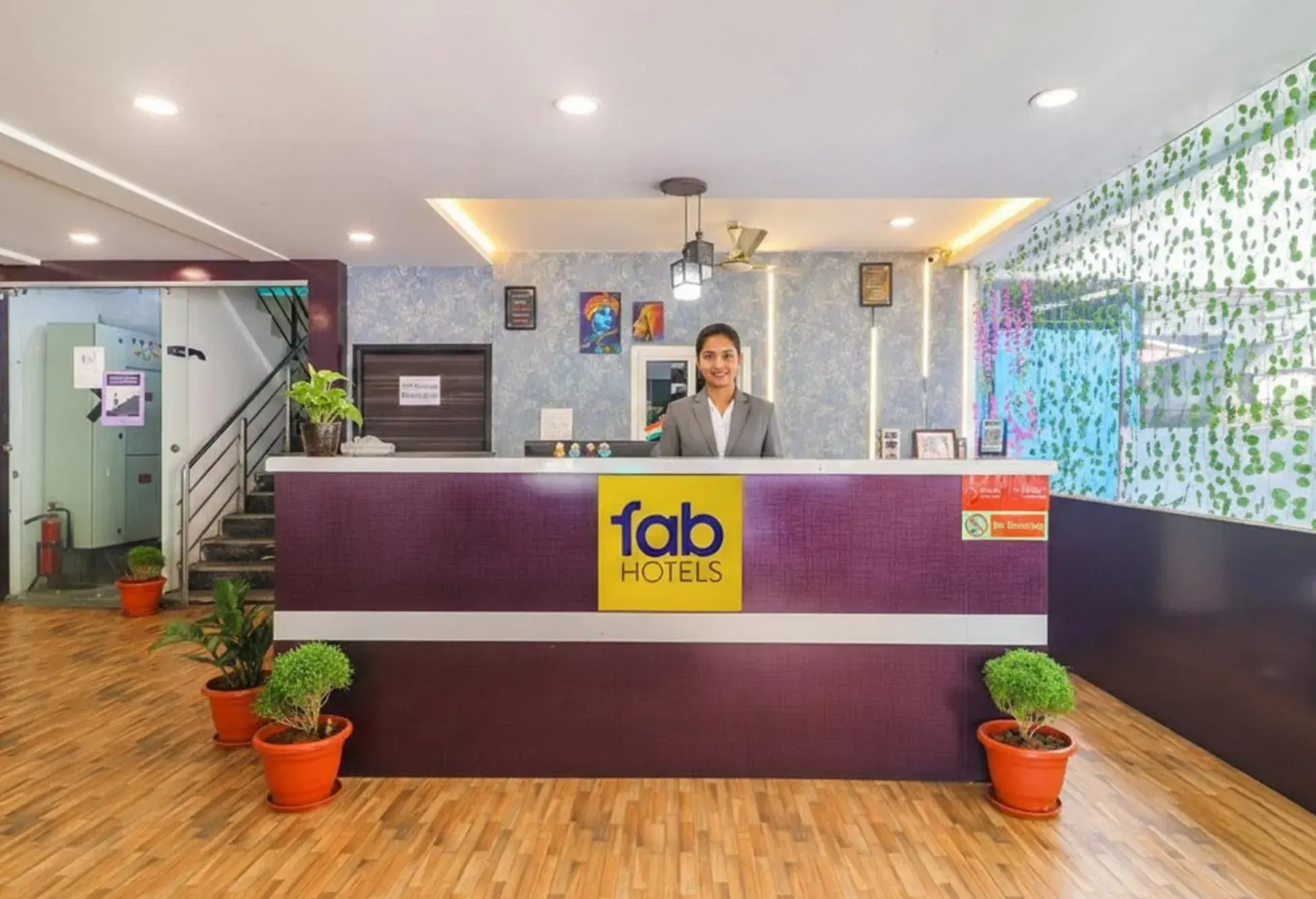 Lobby or reception in FabHotel Broholic - Nr Biodiversity Complex, Gachibowli, Silpa Gram Craft Village, HITEC City Lobby or reception in FabHotel Broholic - Nr Biodiversity Complex, Gachibowli, Silpa Gram Craft Village, HITEC City