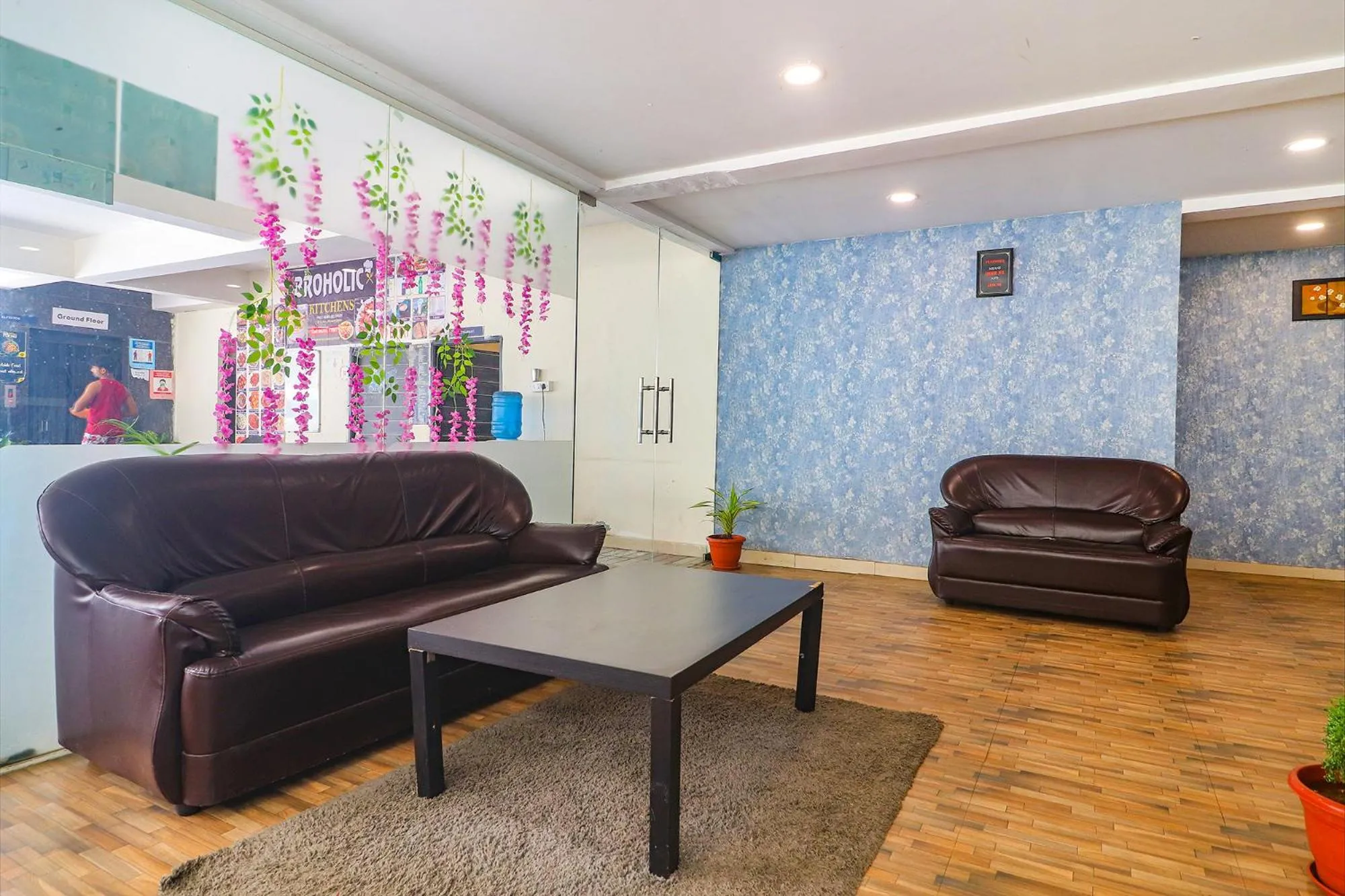 Seating area in FabHotel Broholic - Nr Biodiversity Complex, Gachibowli Silpa Gram Craft Village, HITEC City