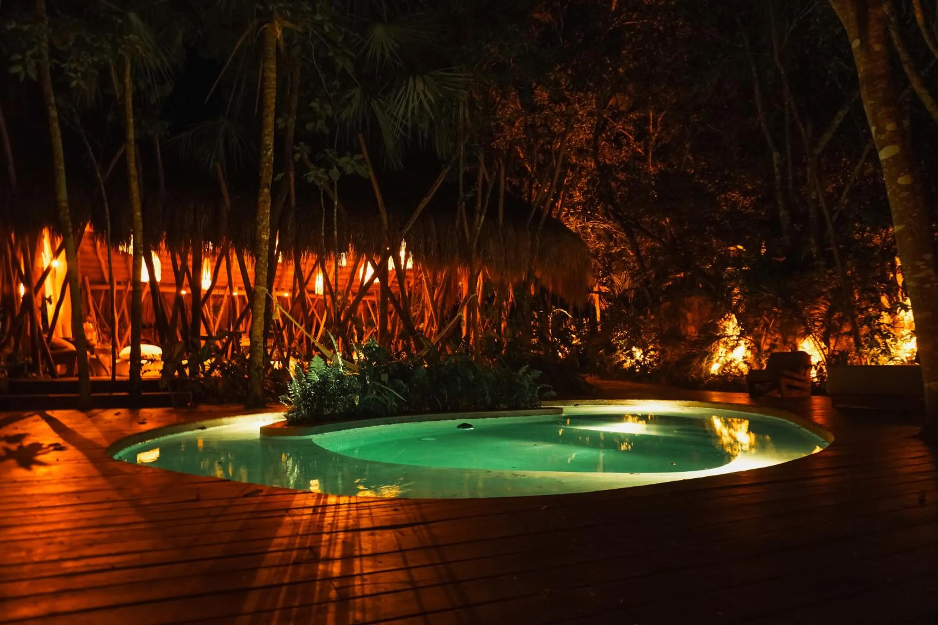 Pool view in Naya Bacalar Lagoon Front Hotel