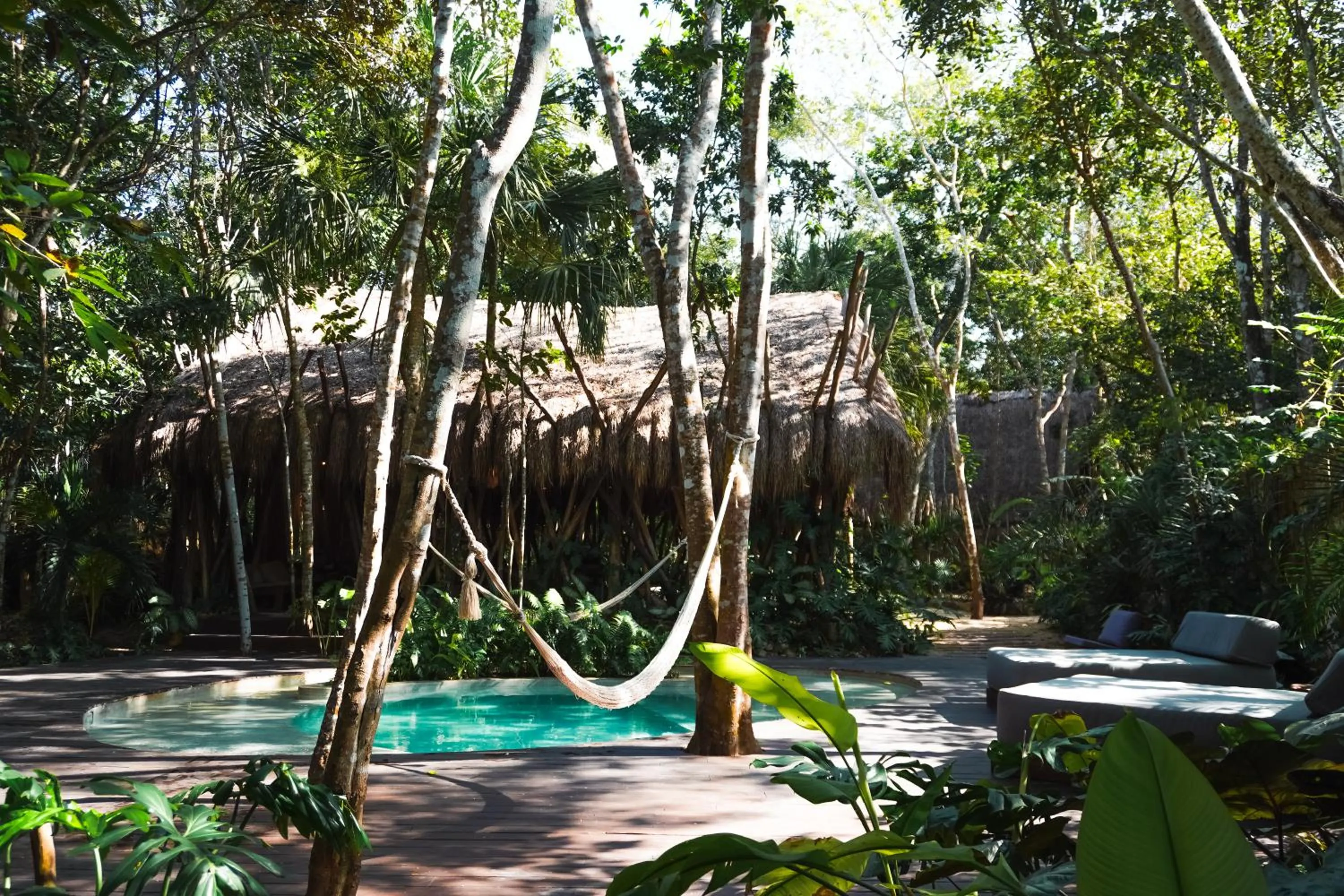 Pool view in Naya Bacalar Lagoon Front Hotel