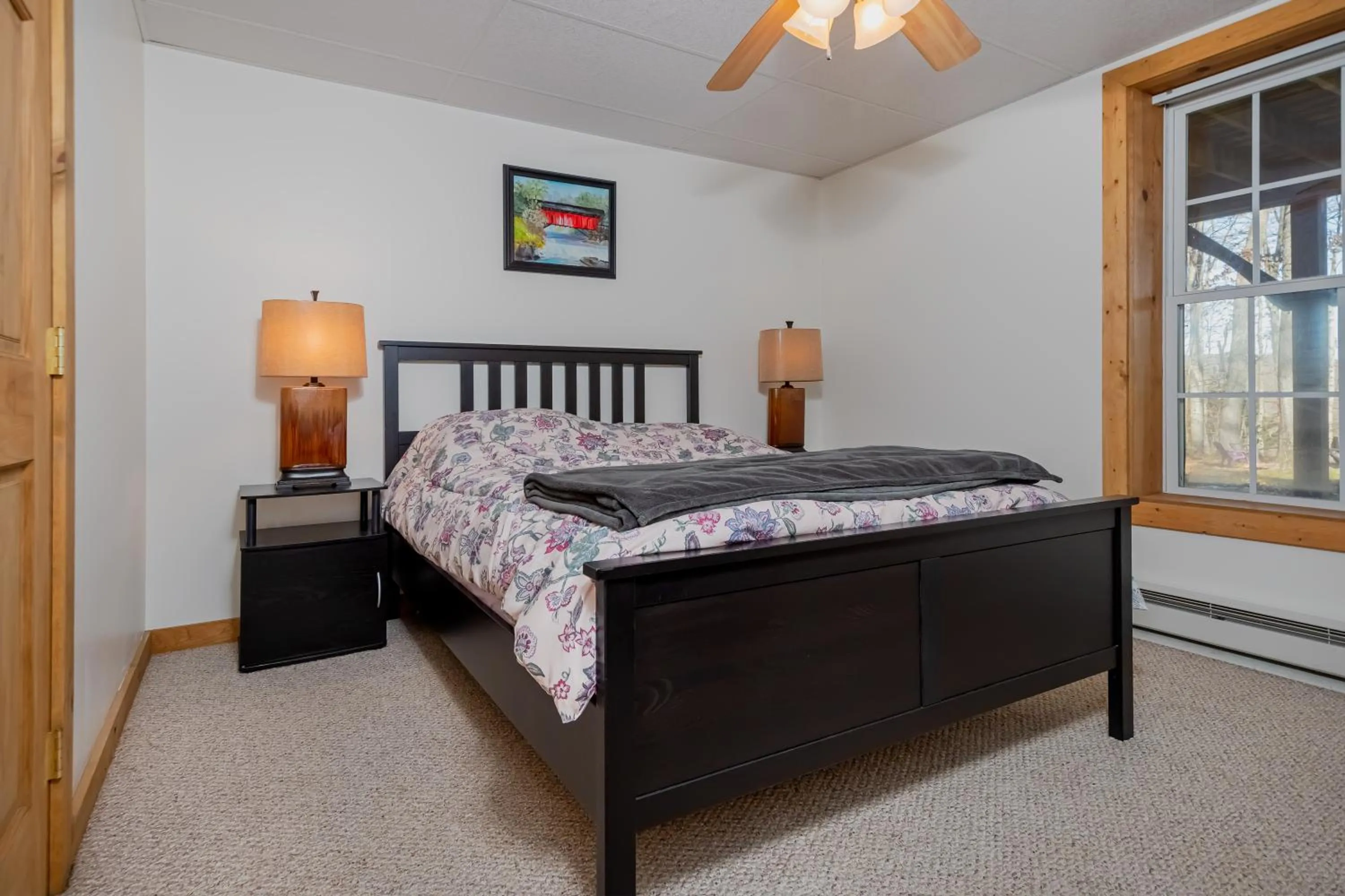 Bed in Serenity Chalet