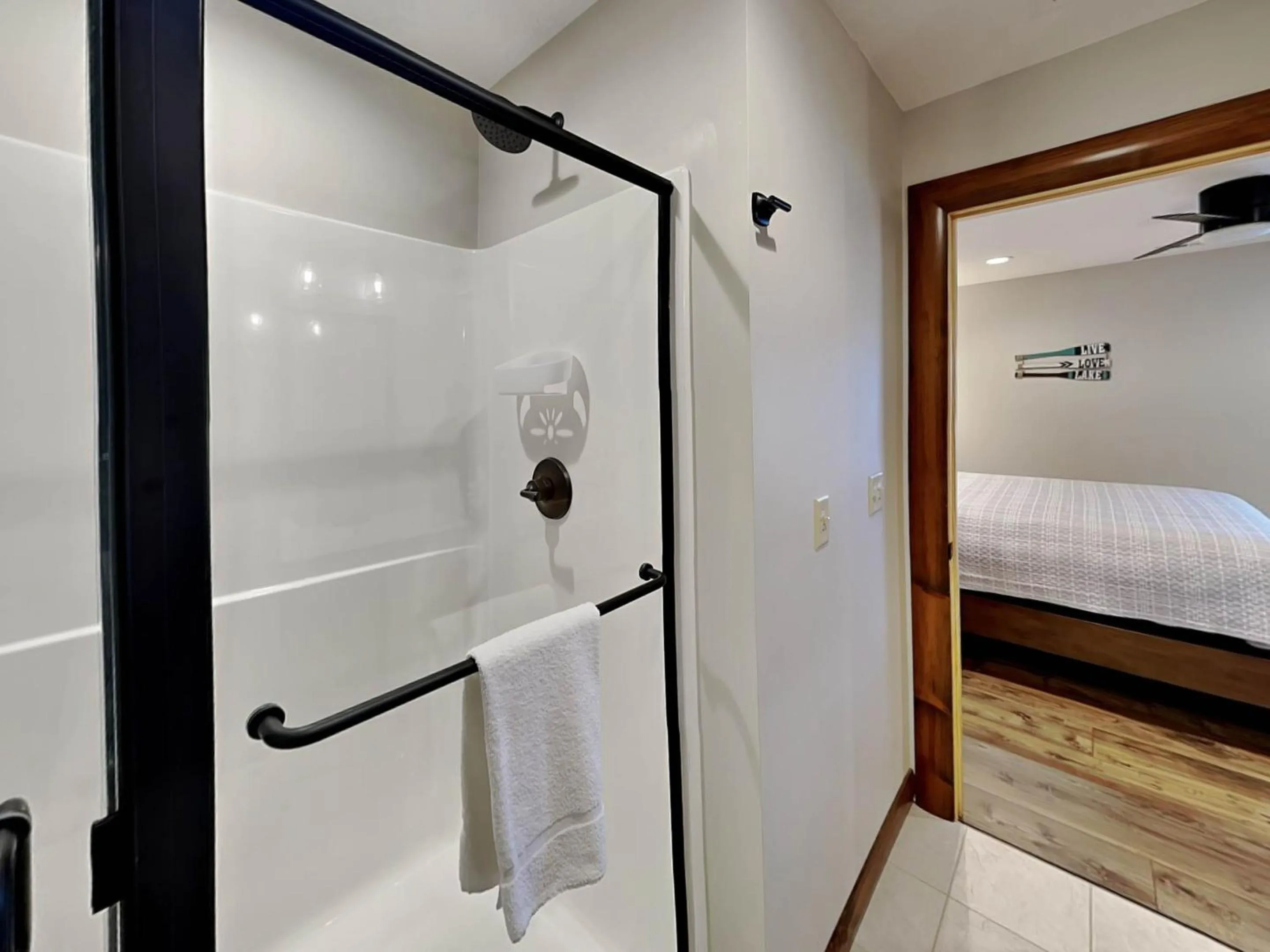 Bed in Water & Mountain Retreat