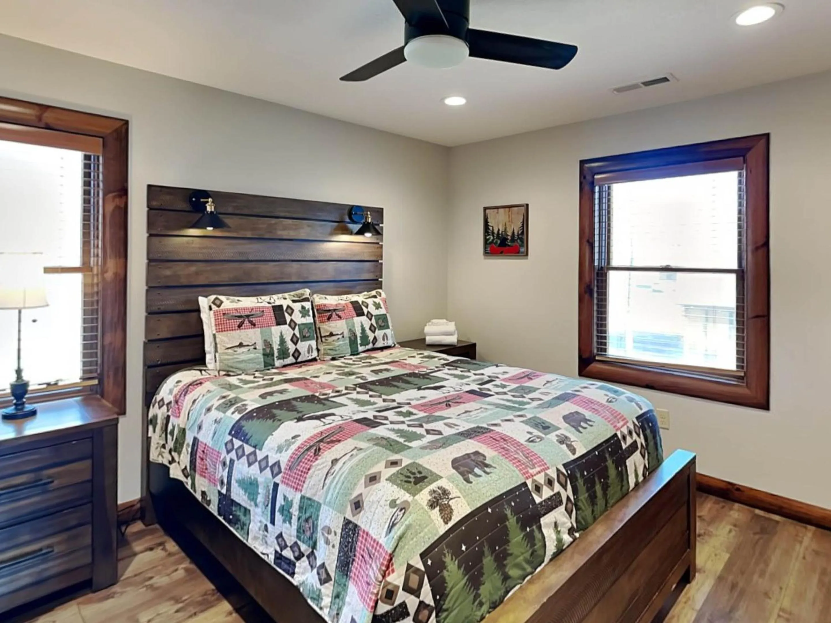 Bed in Water & Mountain Retreat