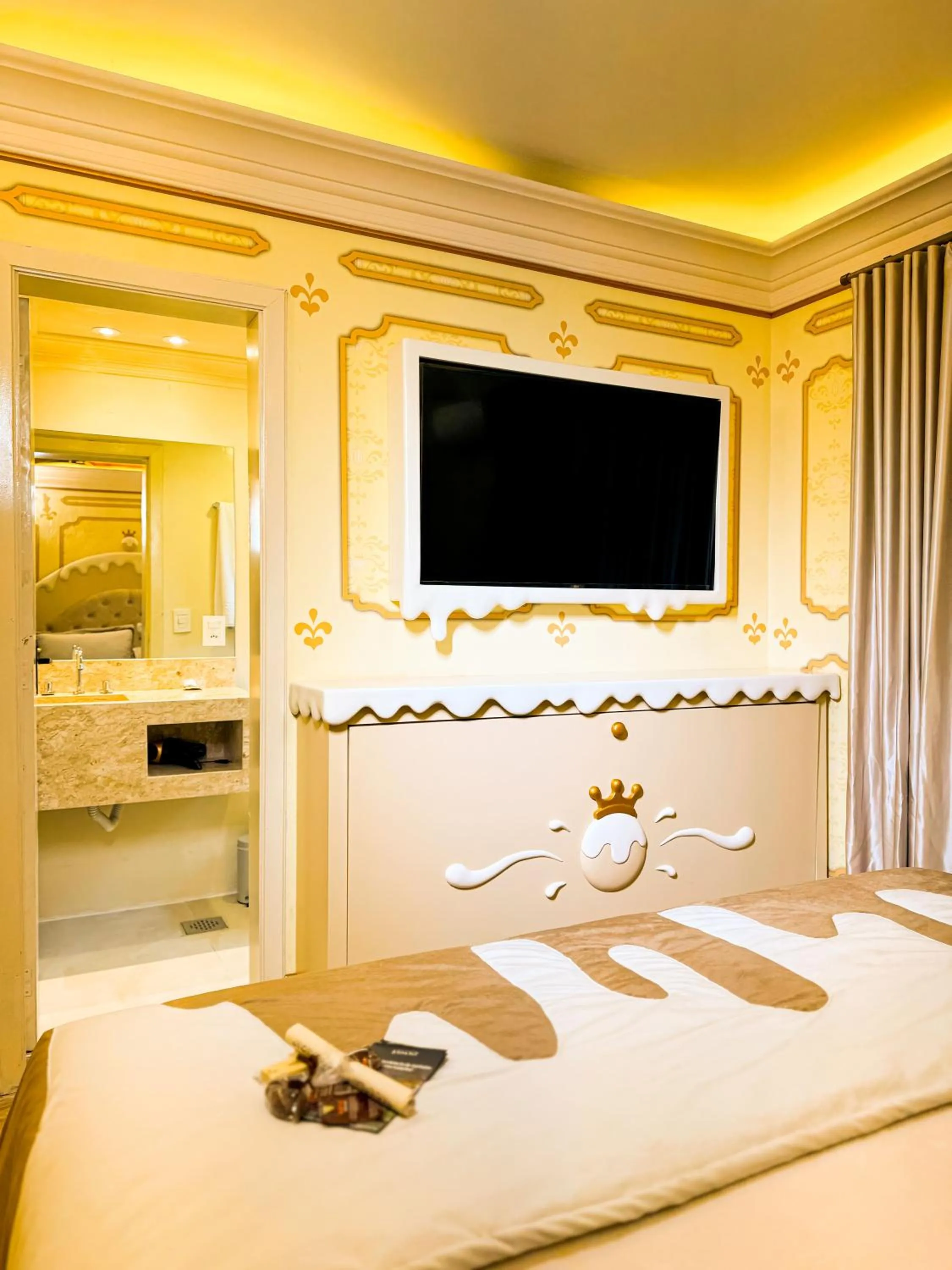 Bed in Chocoland Hotel Gramado