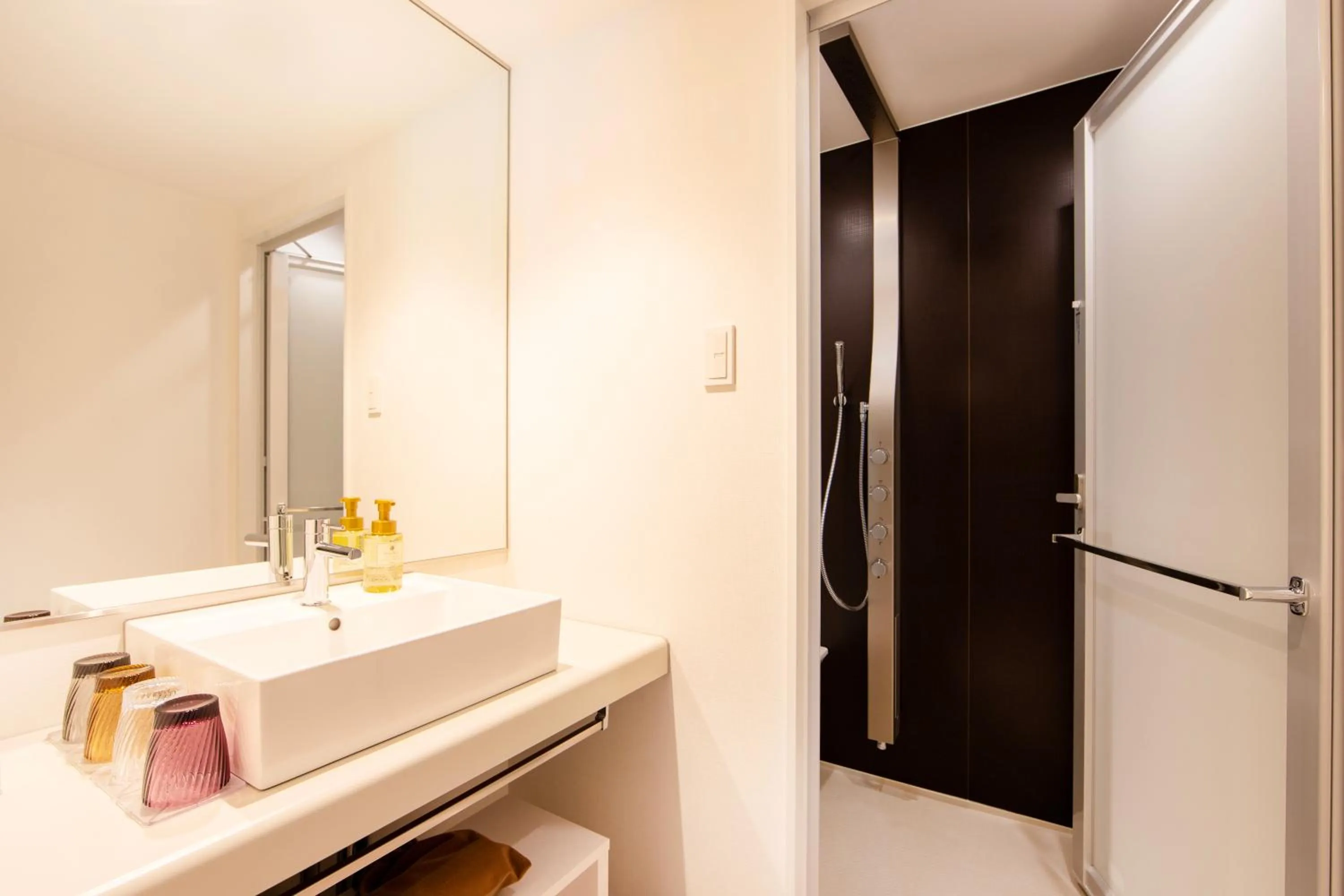 Shower in karaksa hotel colors Tokyo Yaesu