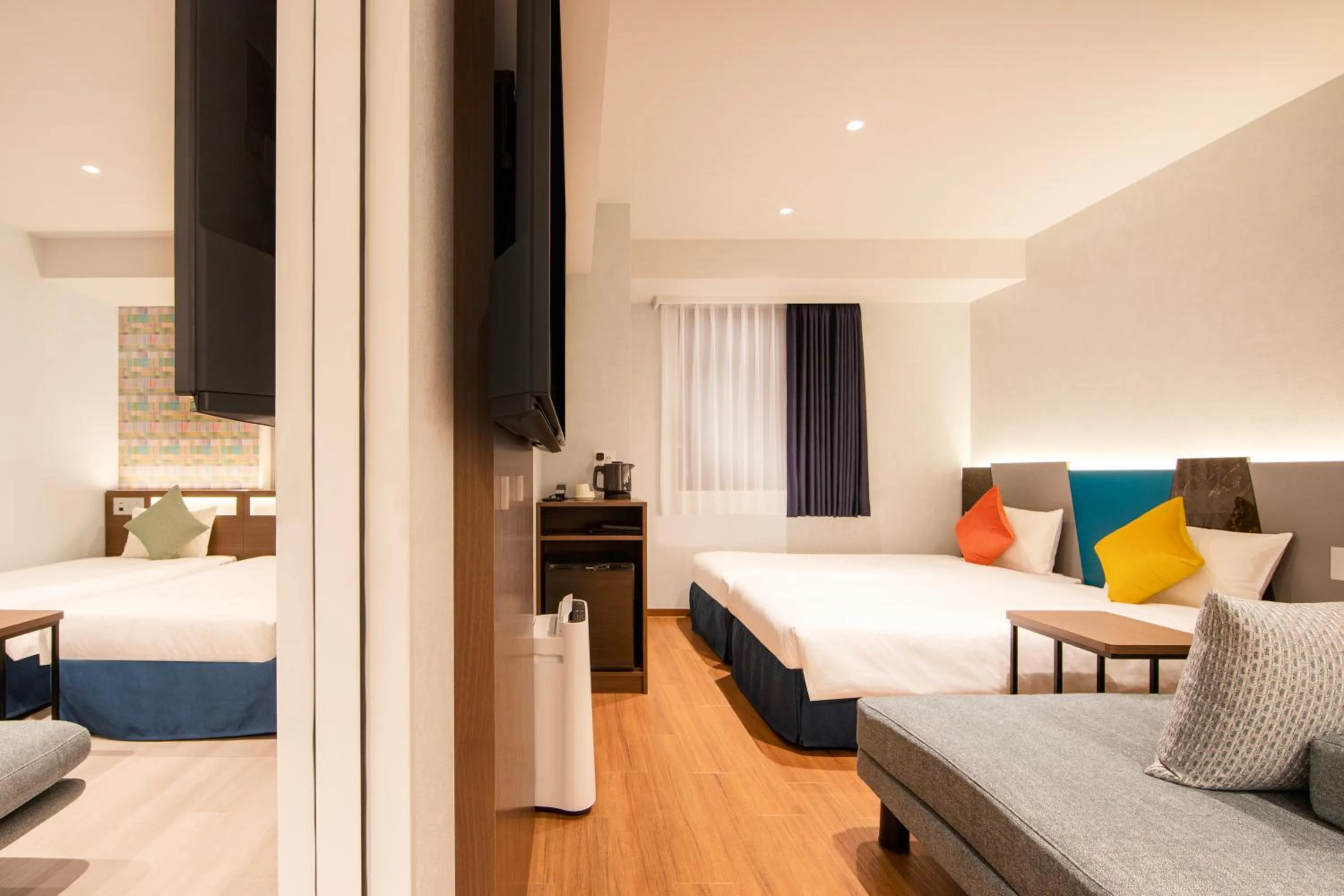 Bed in karaksa hotel colors Tokyo Yaesu