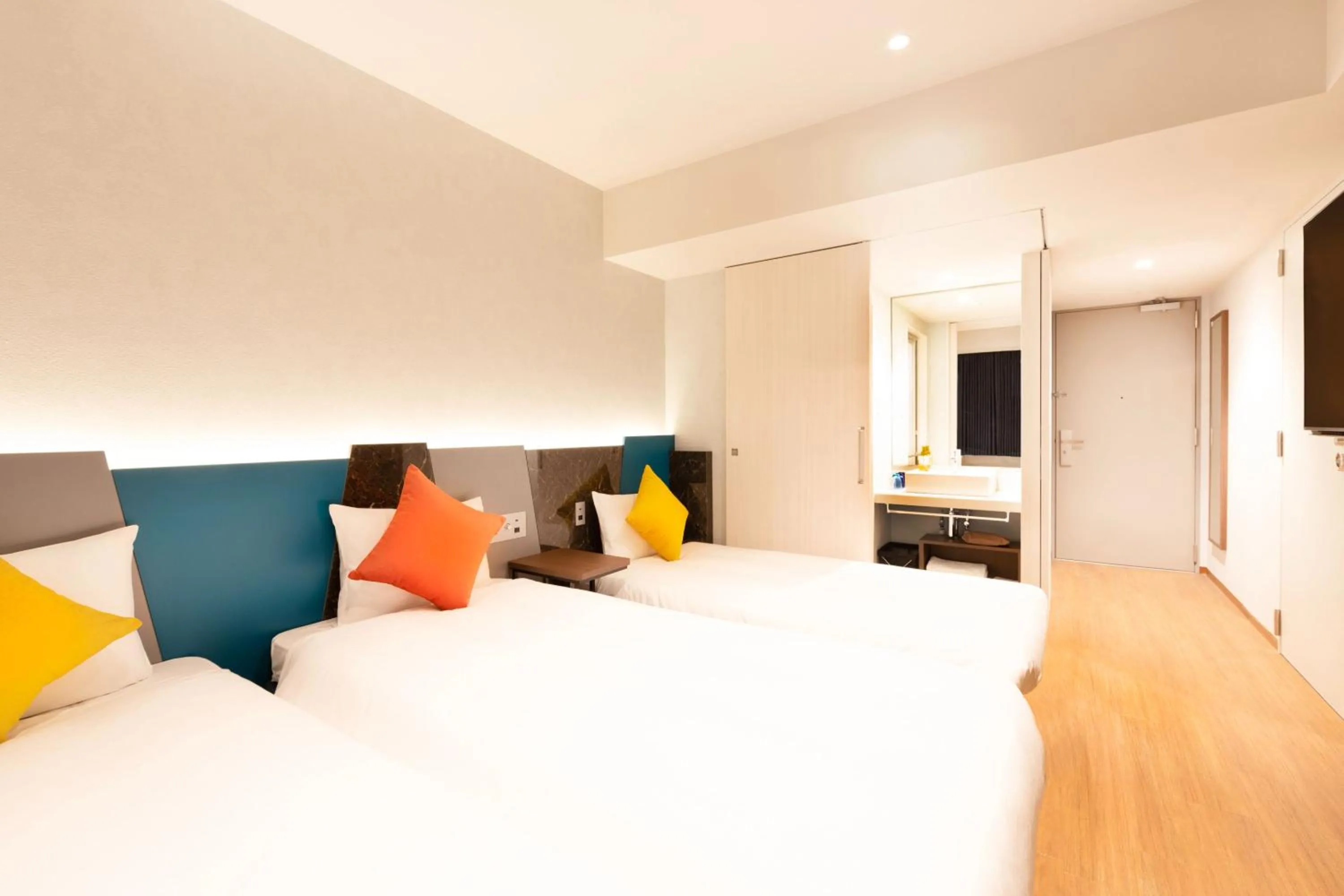 Bed in karaksa hotel colors Tokyo Yaesu