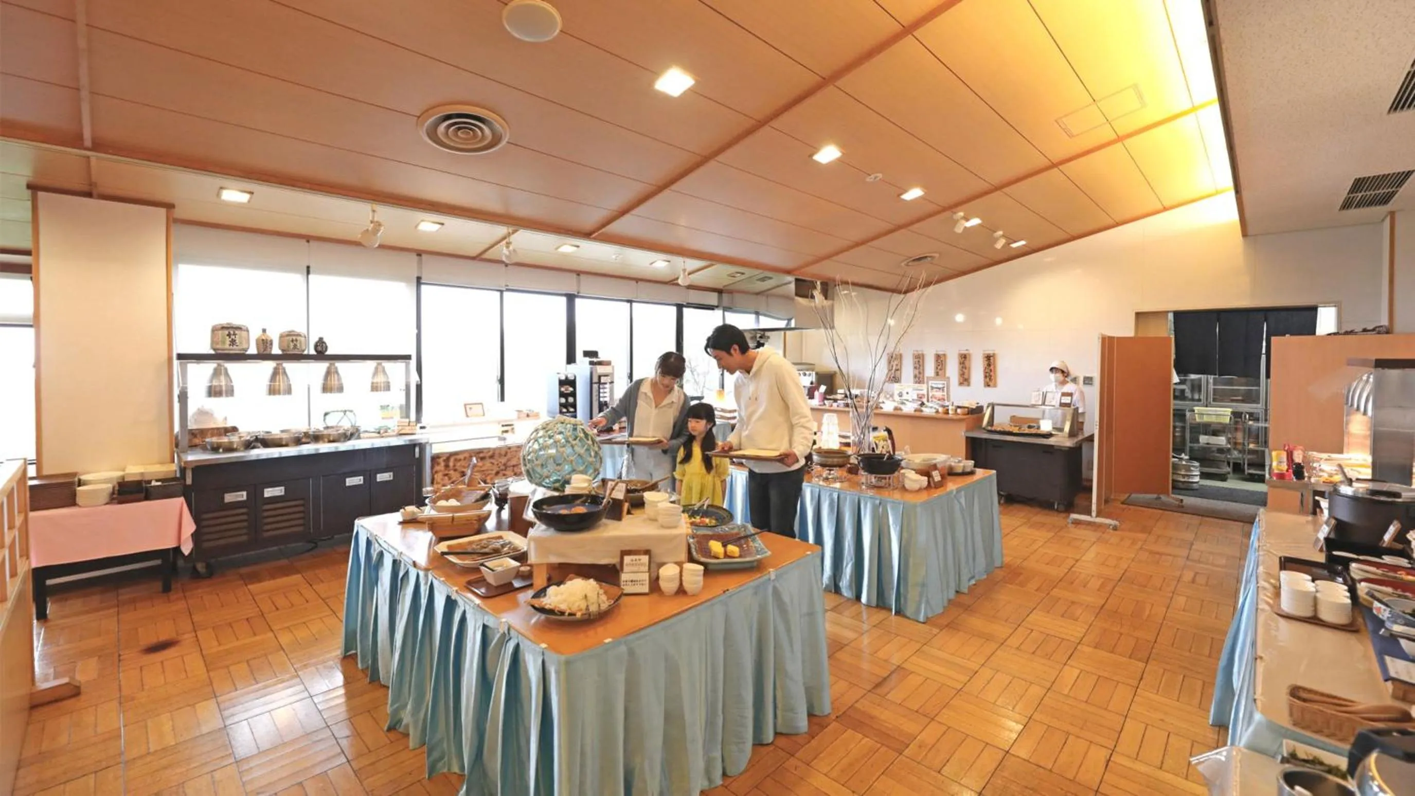 Buffet breakfast in Kyukamura Takeno-Kaigan