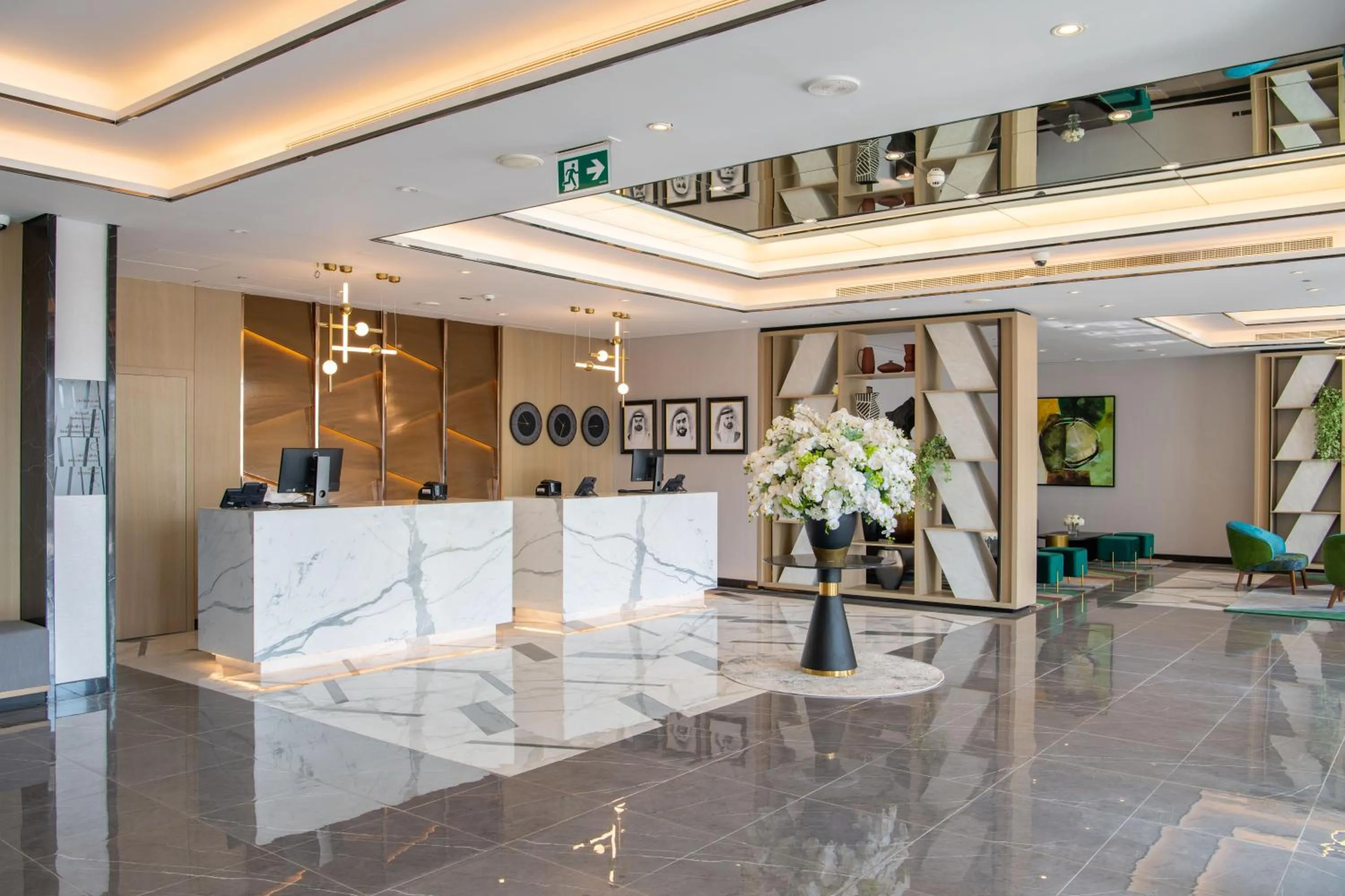 Lobby or reception in DAMAC Hills 2 Hotel, an Edge by Rotana Hotel