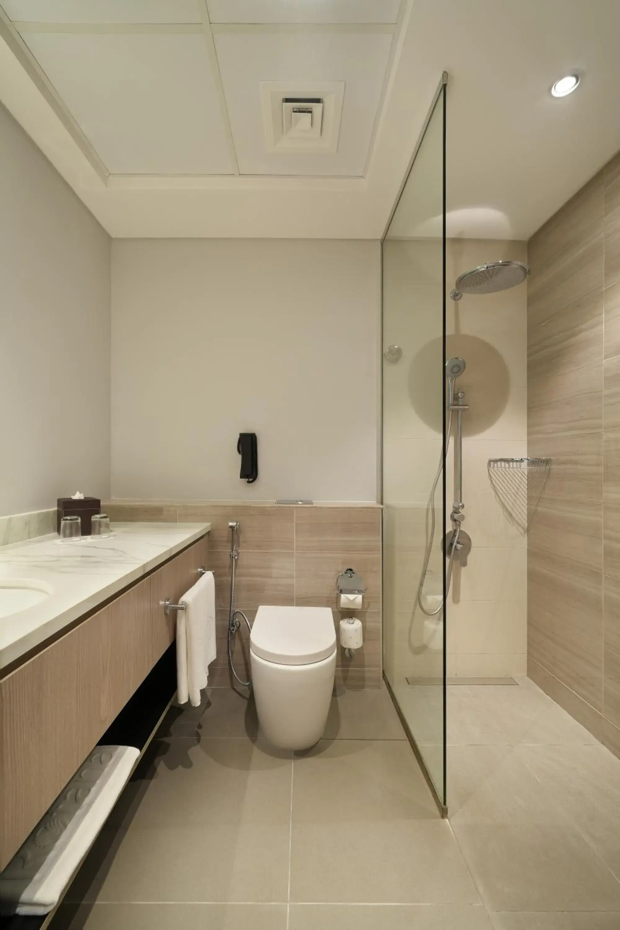 Bathroom in DAMAC Hills 2 Hotel, an Edge by Rotana Hotel Bathroom in DAMAC Hills 2 Hotel, an Edge by Rotana Hotel