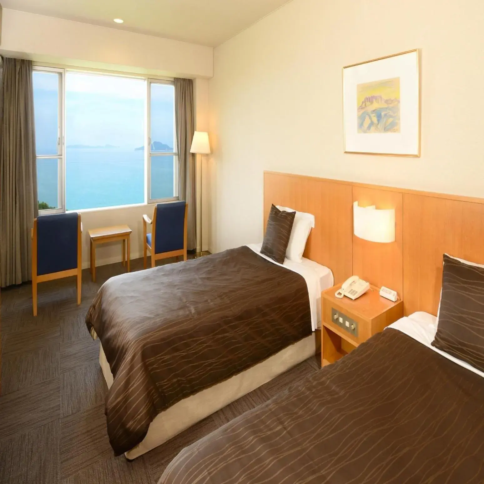 Twin Room with Shared Bathroom - single occupancy - Non-Smoking - Ocean View in Kyukamura Setouchi-Toyo Twin Room with Shared Bathroom - single occupancy - Non-Smoking - Ocean View in Kyukamura Setouchi-Toyo