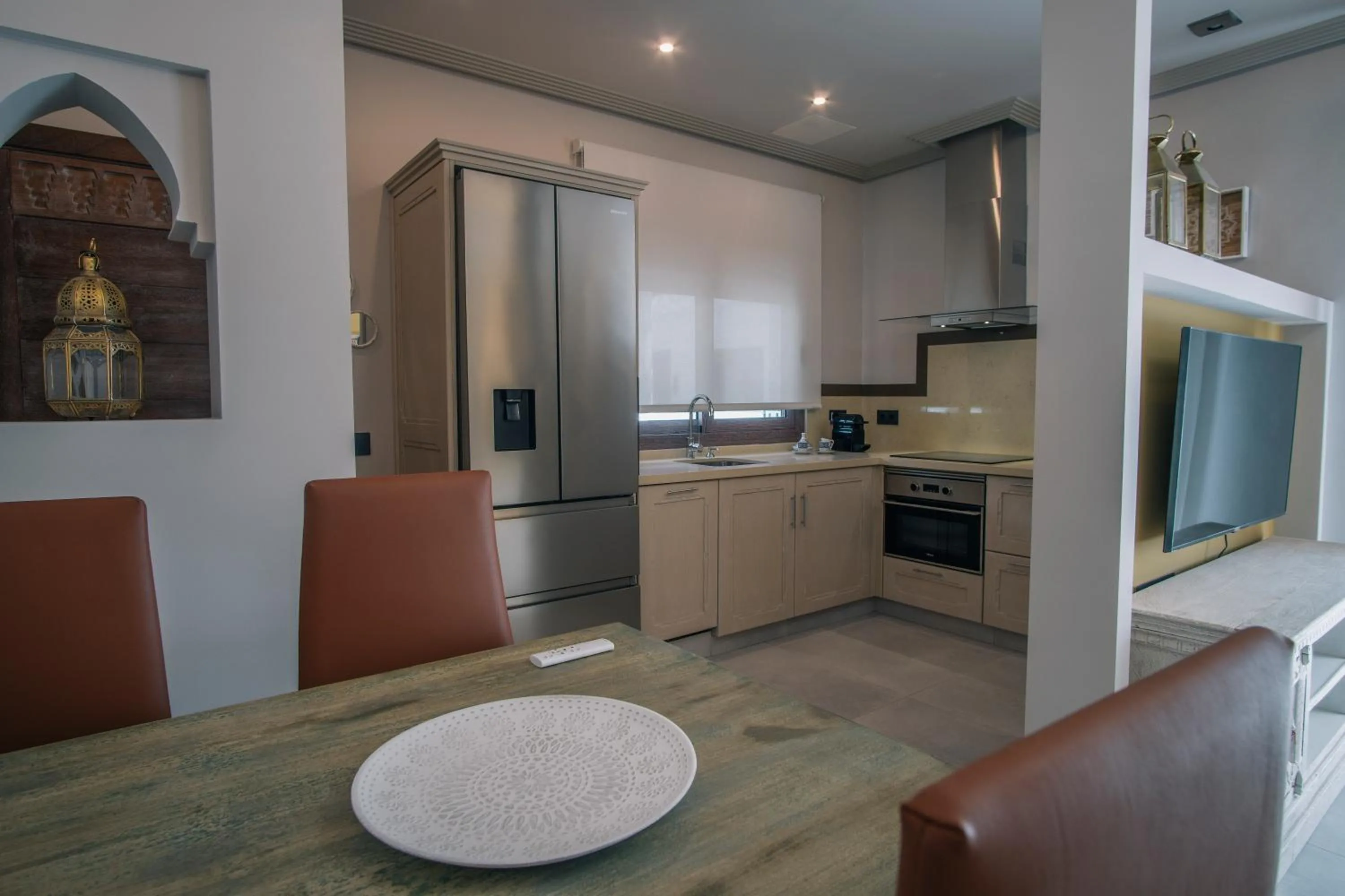 kitchen in Apartamentos Turísticos La Baílla