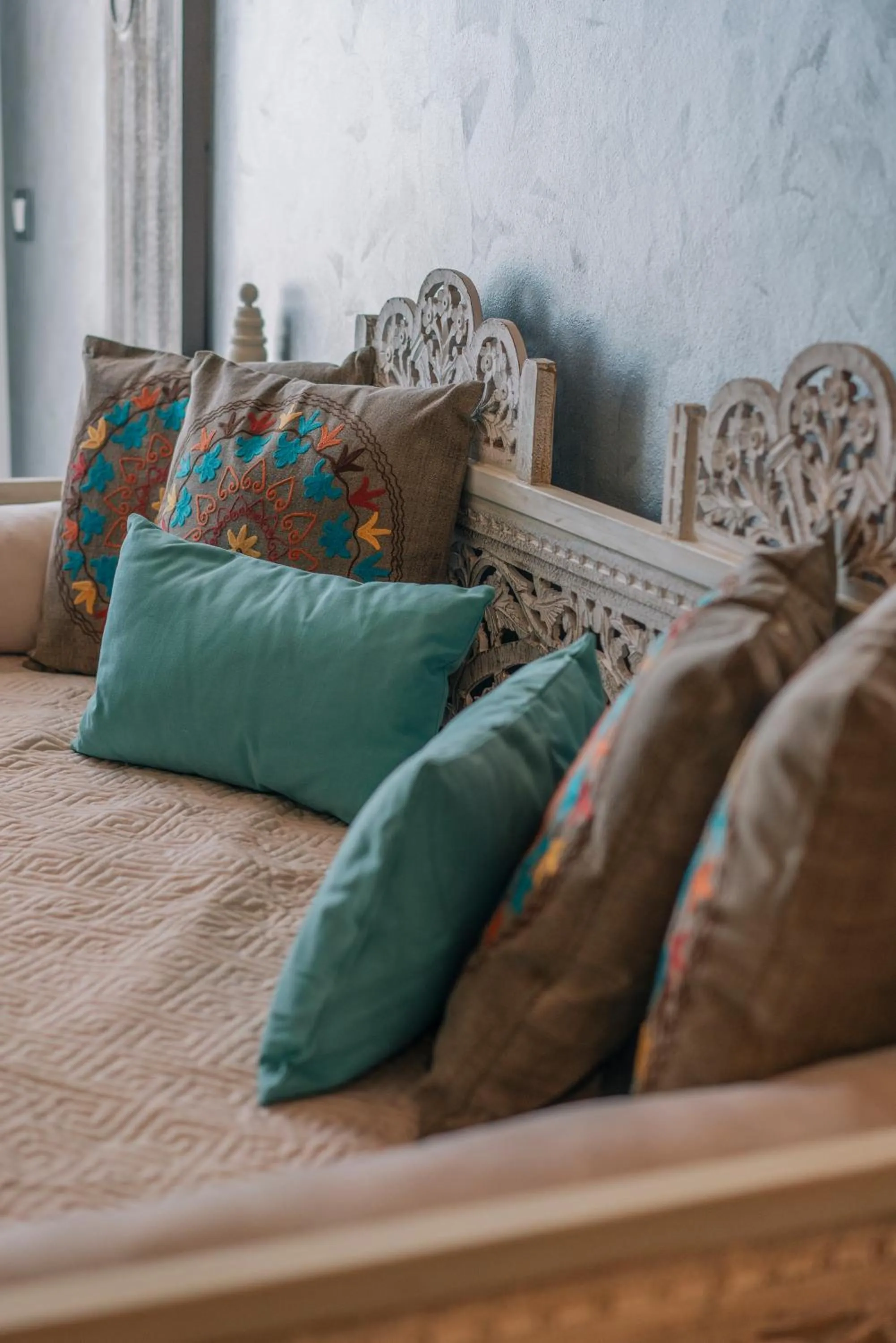 Decorative detail, Bed in Apartamentos Turísticos La Baílla