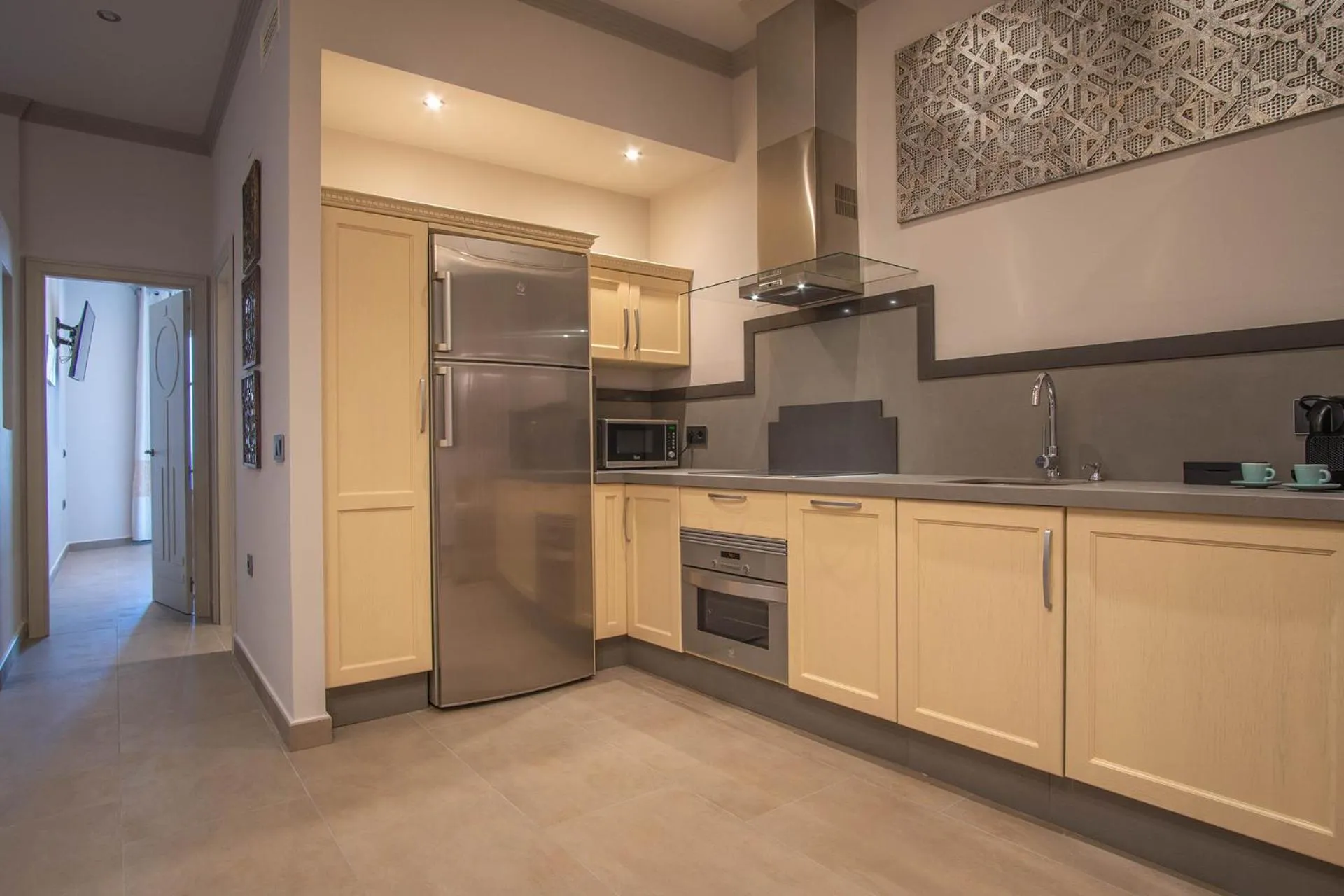 Kitchen or kitchenette in Apartamentos Turísticos La Baílla