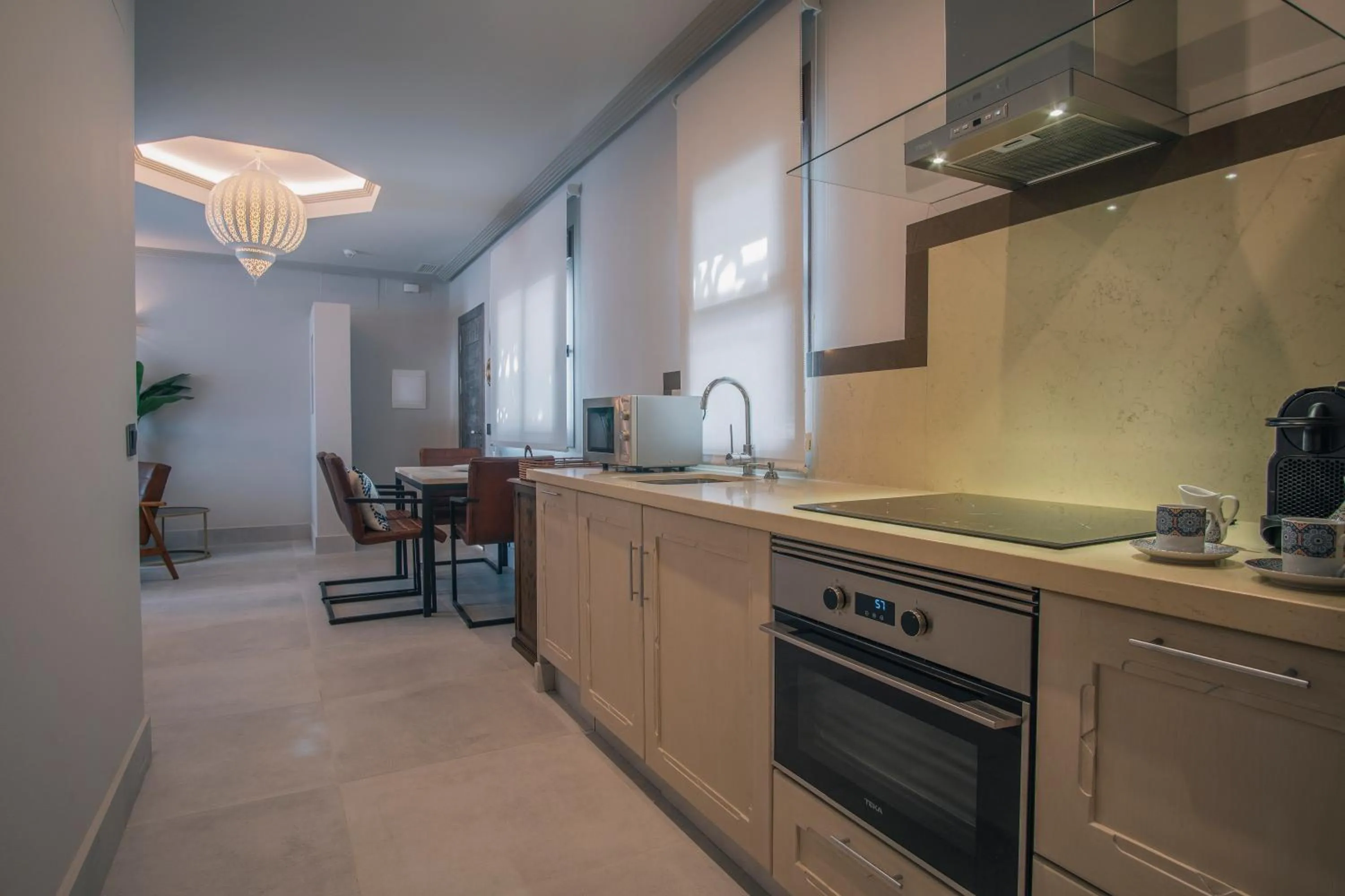 Kitchen or kitchenette in Apartamentos Turísticos La Baílla